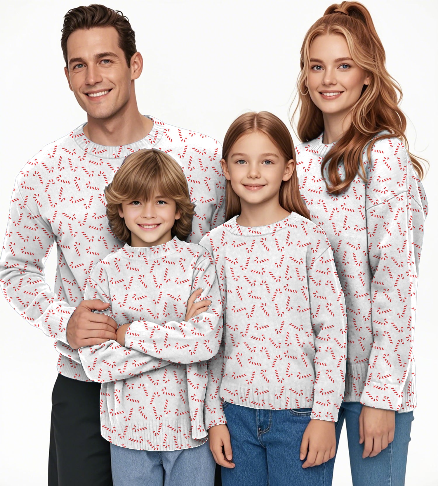 Christmas candy Crewneck Pullover Ugly Sweater Men Women boy girl family