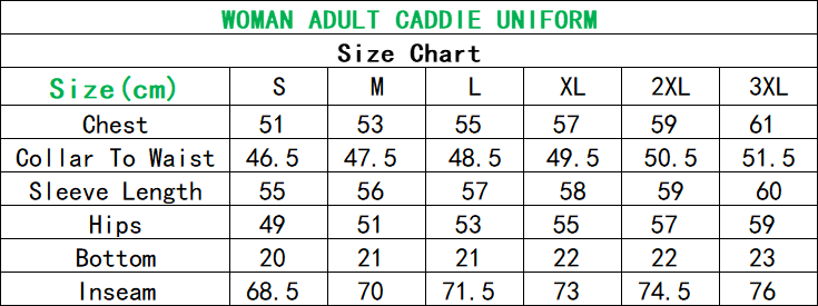 ADULT CADDIE UNIFORM Custom Golf Adult Teenager Coverall Suit Boiler Caddy Halloween Christmas Uniform White Custom Name Birthday
