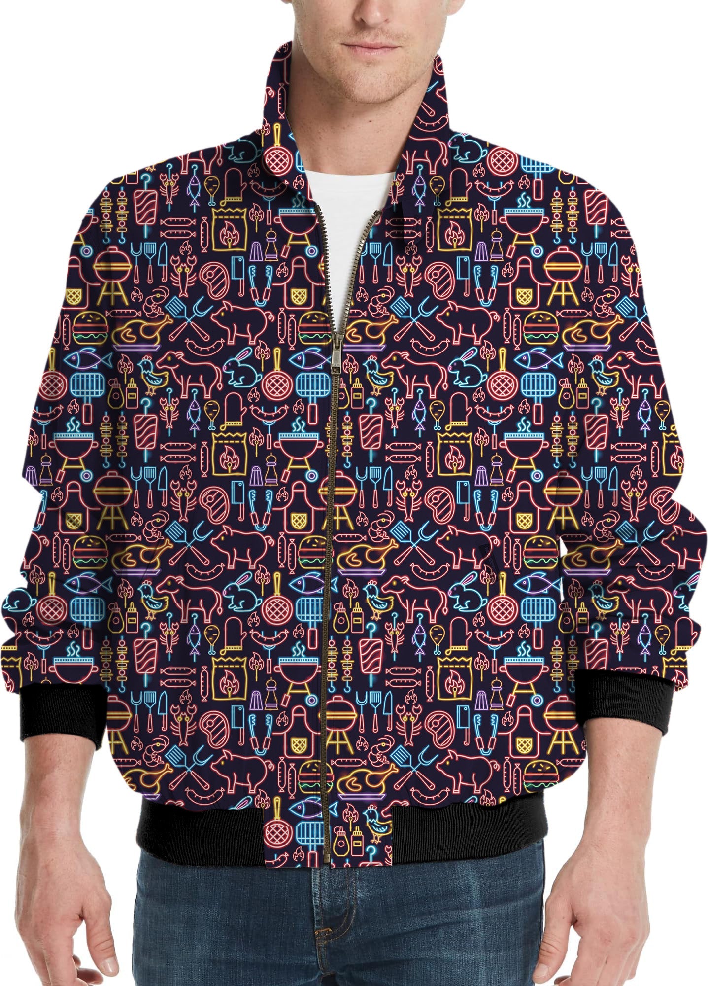 Neon bbq-Men's Golf Windbreaker Light Jacket