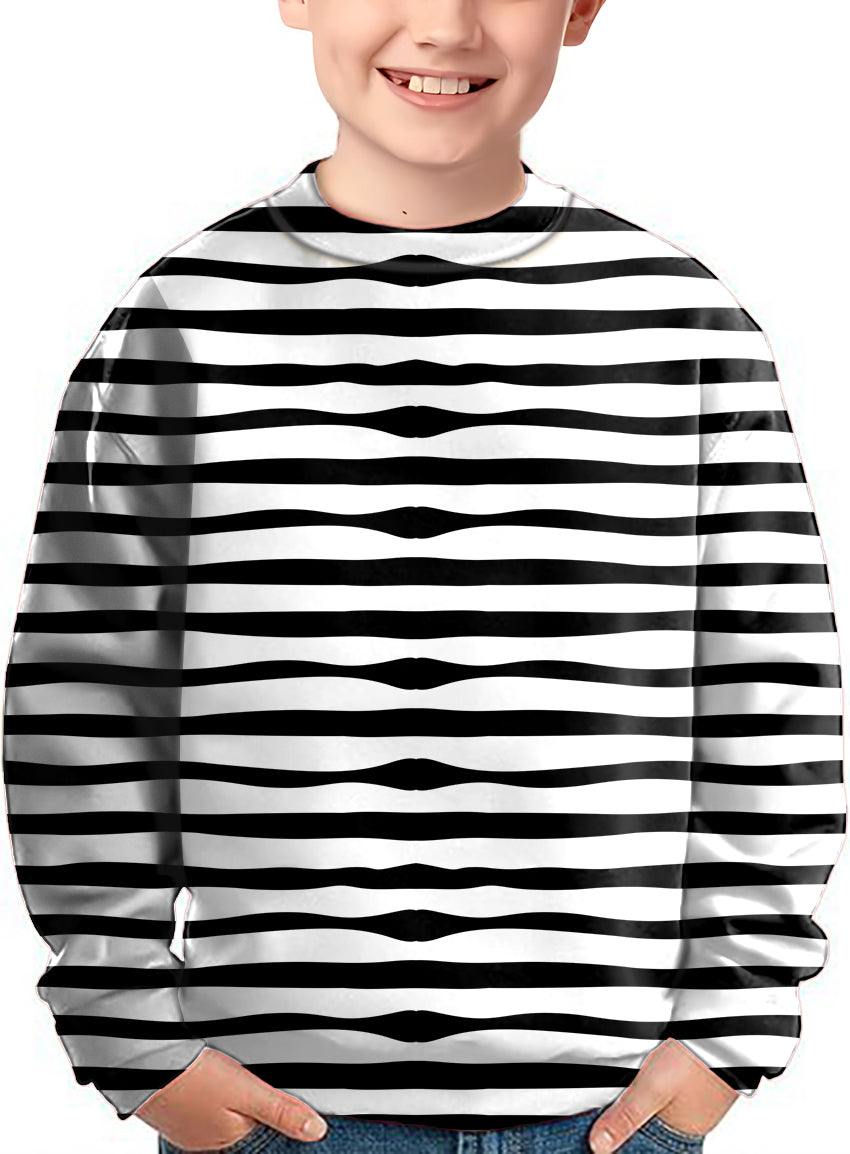 Zebra stripes Crewneck Pullover Kids Ugly Sweater