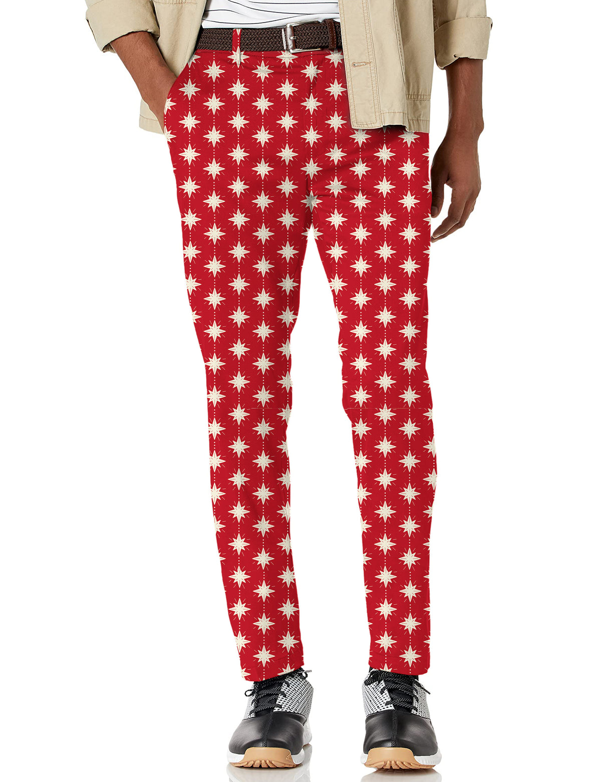 Men's Christmas Star Stretch Golf Pants