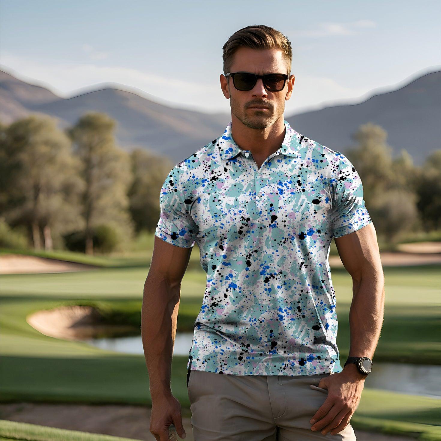 Men's Paint dots golf polo