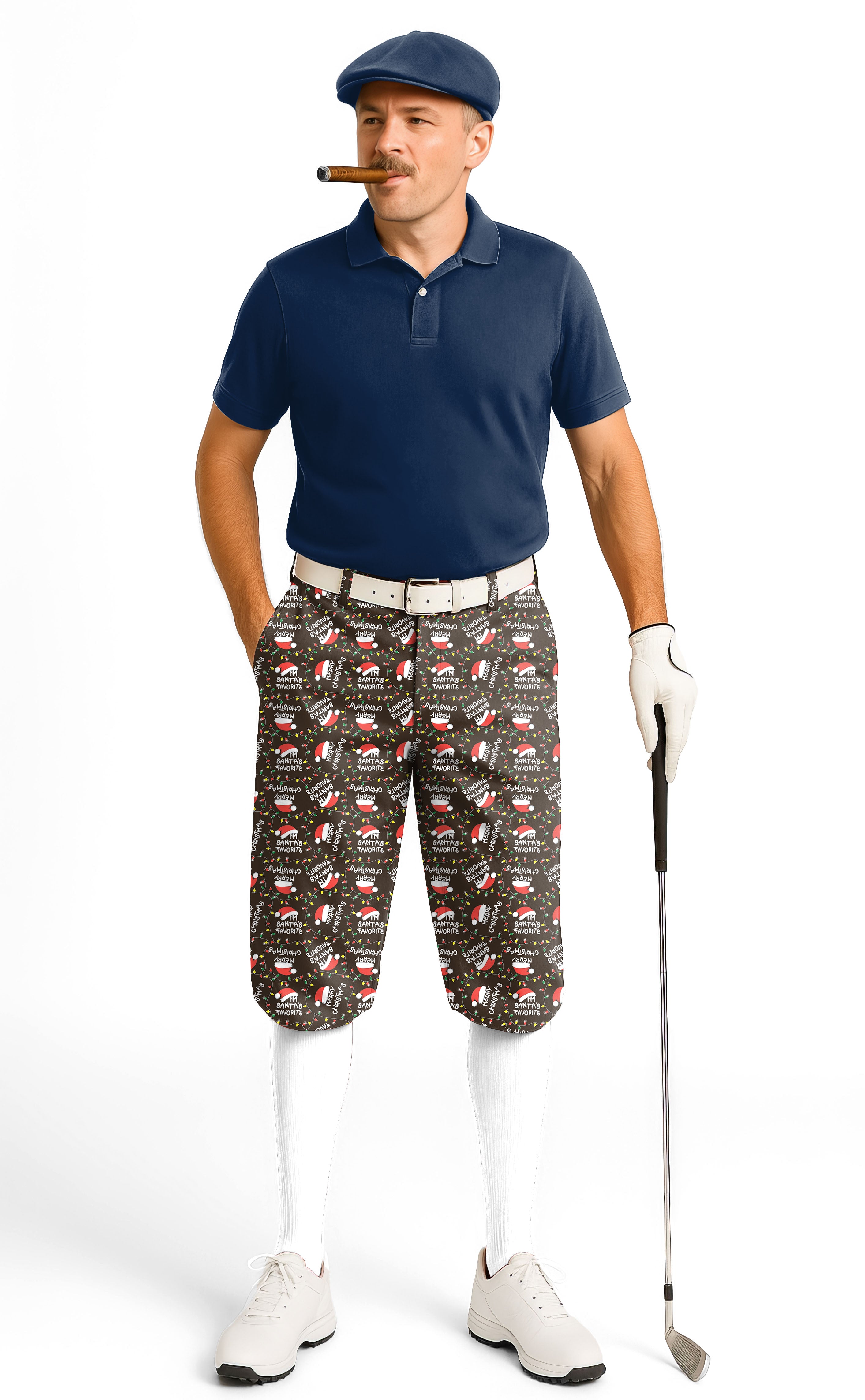 Christmas hat Men's Golf Knickers Pants