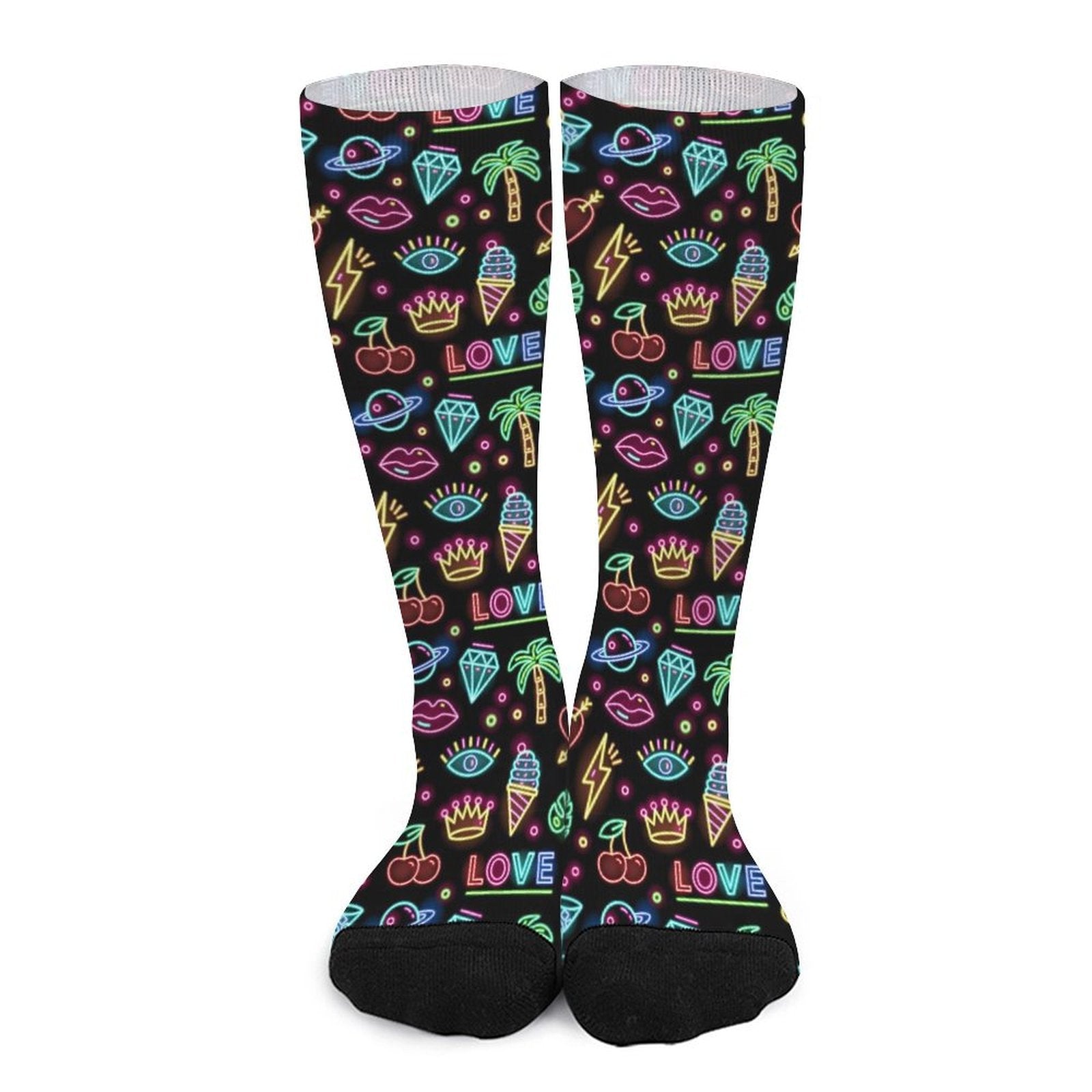neon summer Prined socks Gifts for Men Women