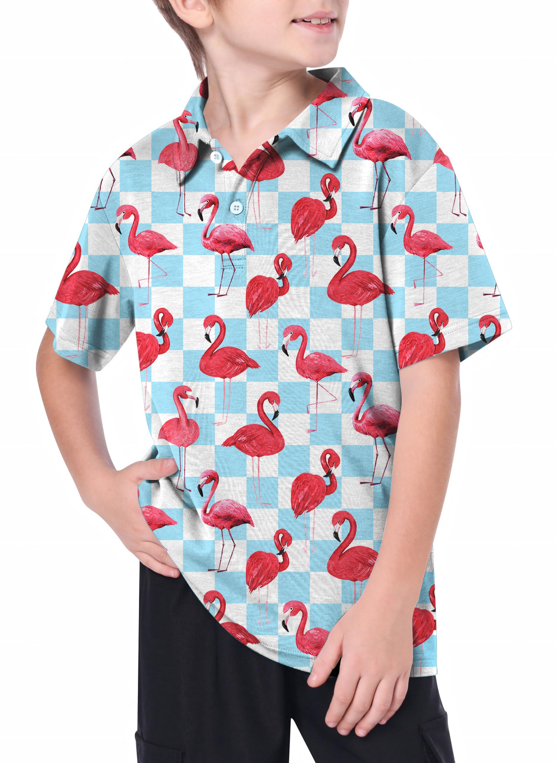 Youth Flamingo Golf Polo
