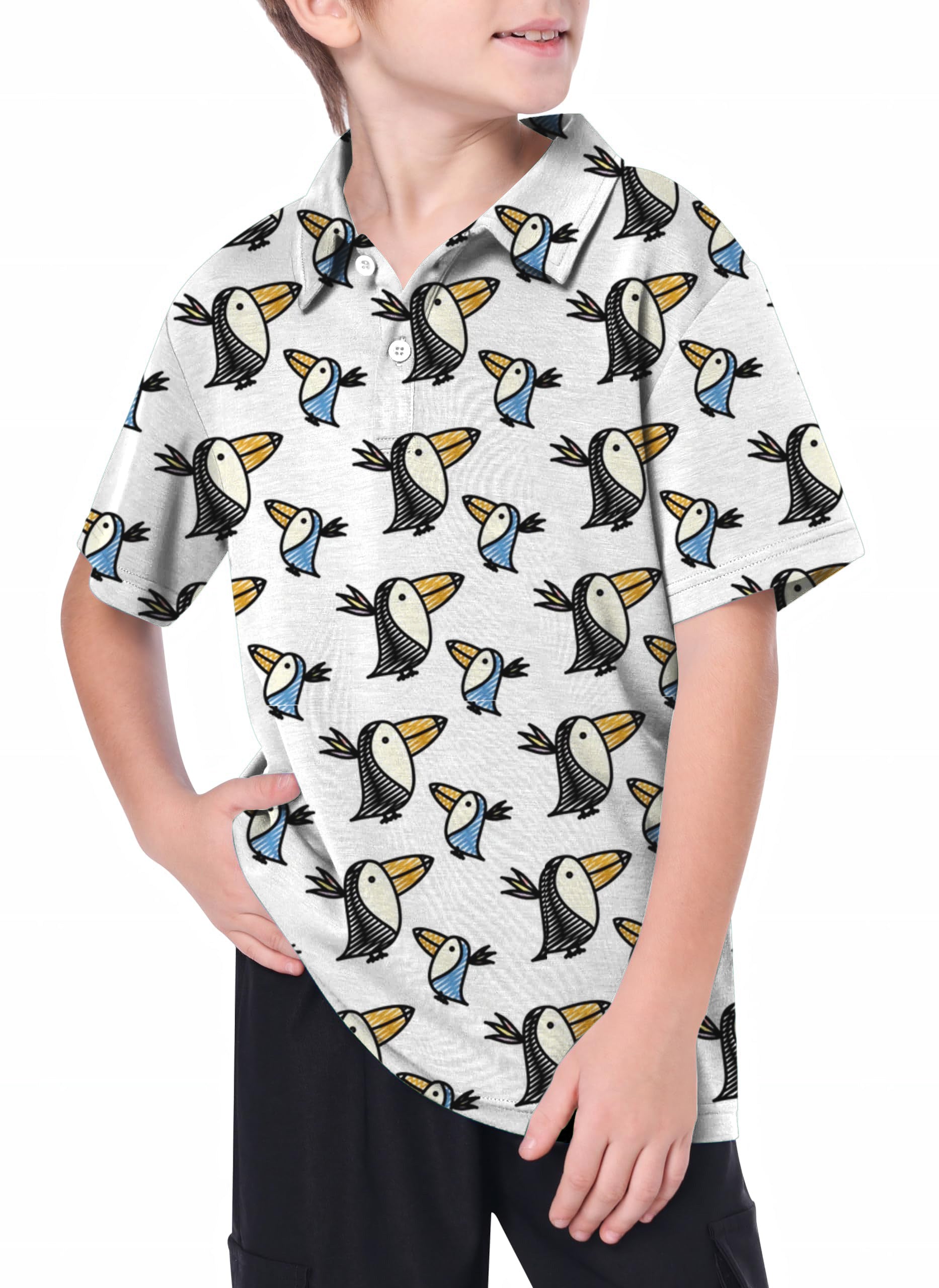 Youth Talking Toucan Golf Polo