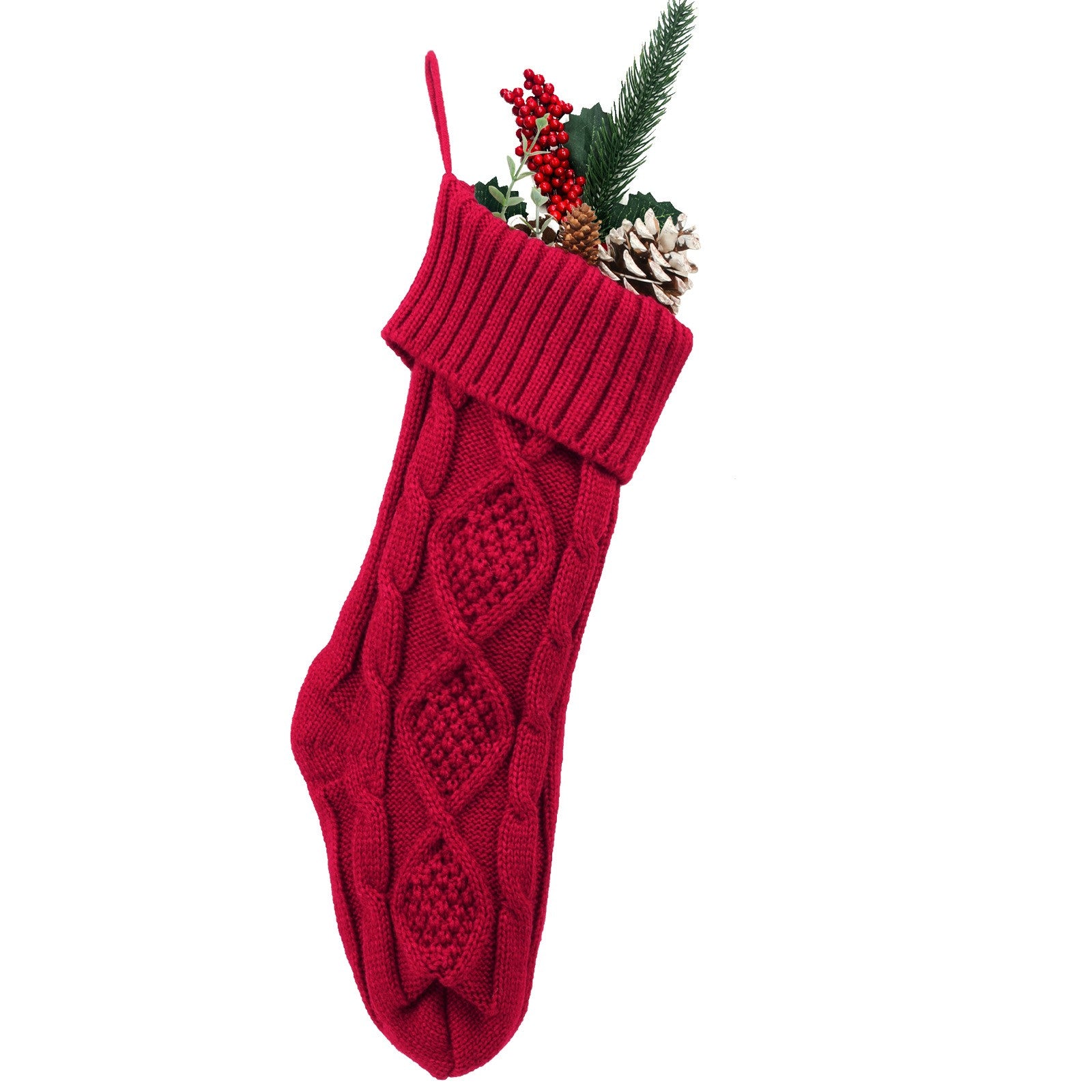 Hand Knitted Personalized Stockings embroidery Socks Merry Christmas Gift