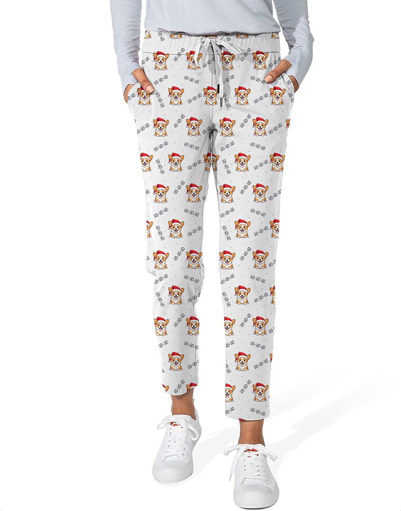 Christmas Corgi Women's 7/8 Stretch Ankle Golf Pants