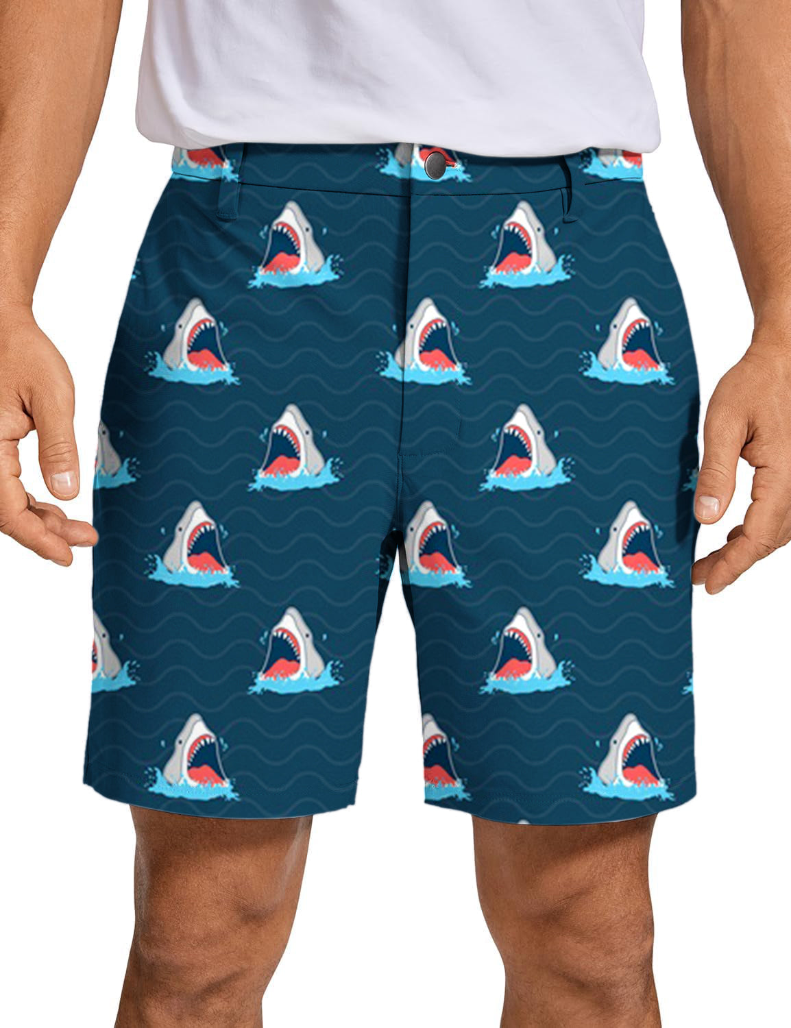 Men Shark Bait Golf Shorts