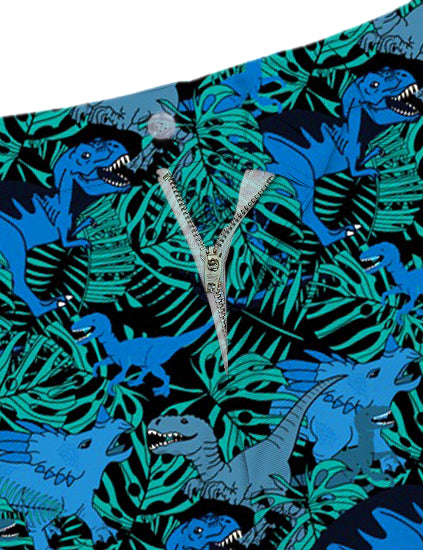 Men T-Rex Jungle Golf Shorts