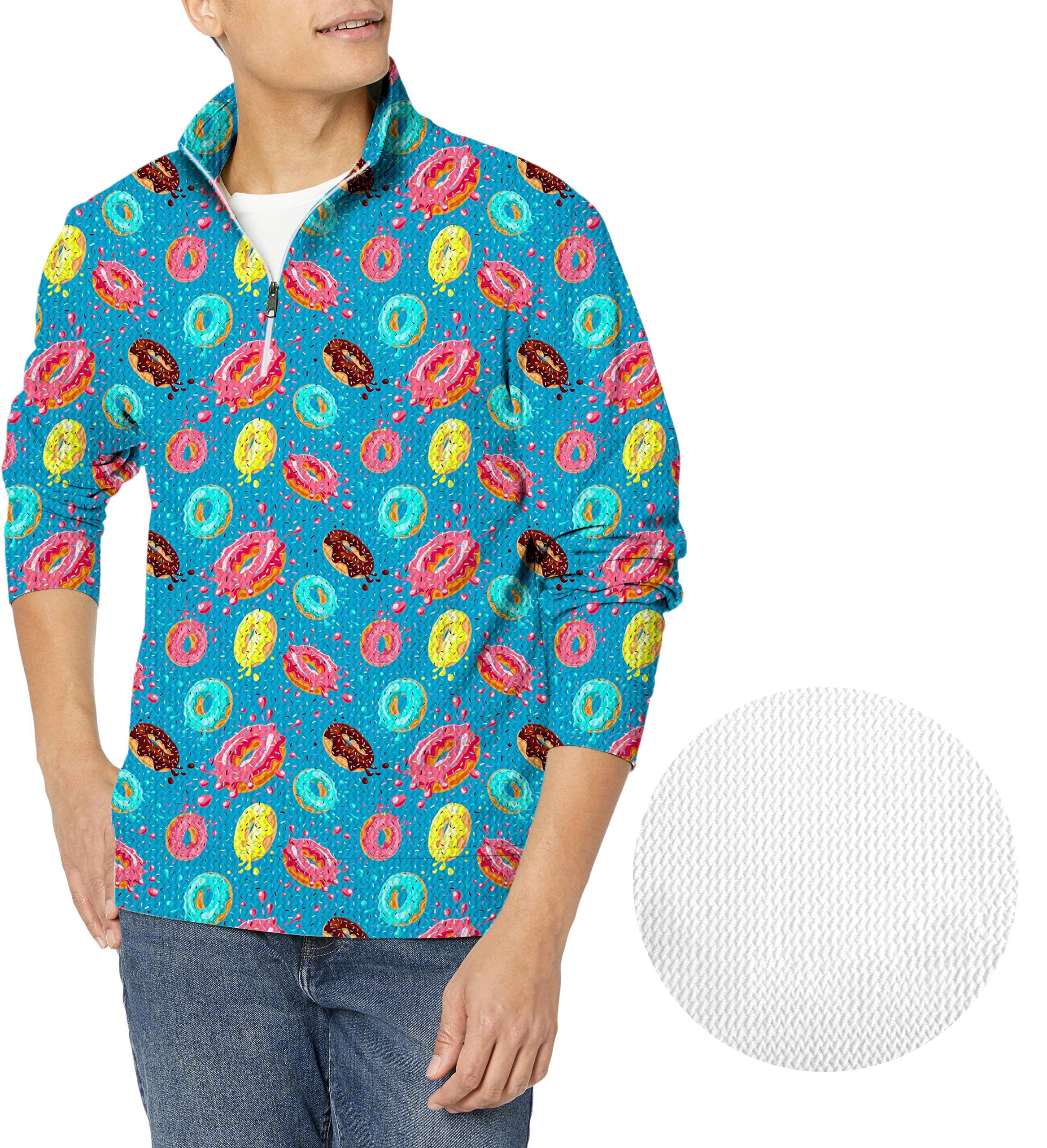 Hole In One-Men's Golf Waffle Zipper Pullover