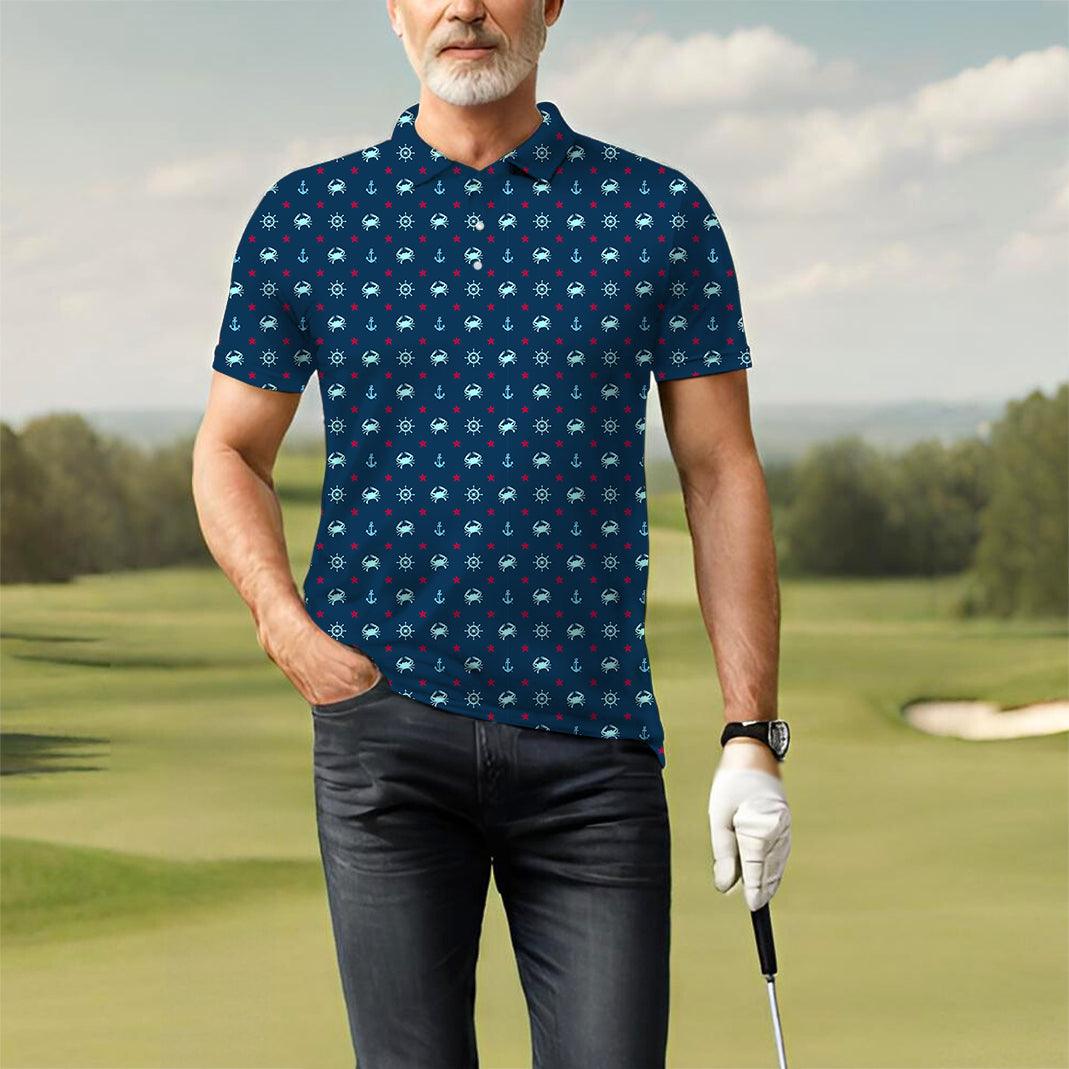 Men's Crabs and Stars golf polo