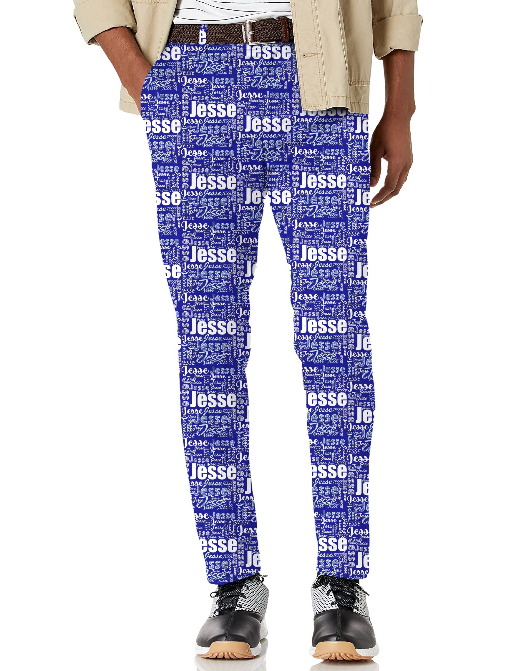 Men's Custom name royal Stretch Golf Pants