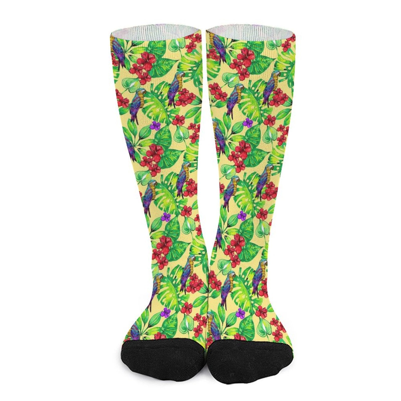 Toucan tropical flowers Prined socks Gifts for Men Women