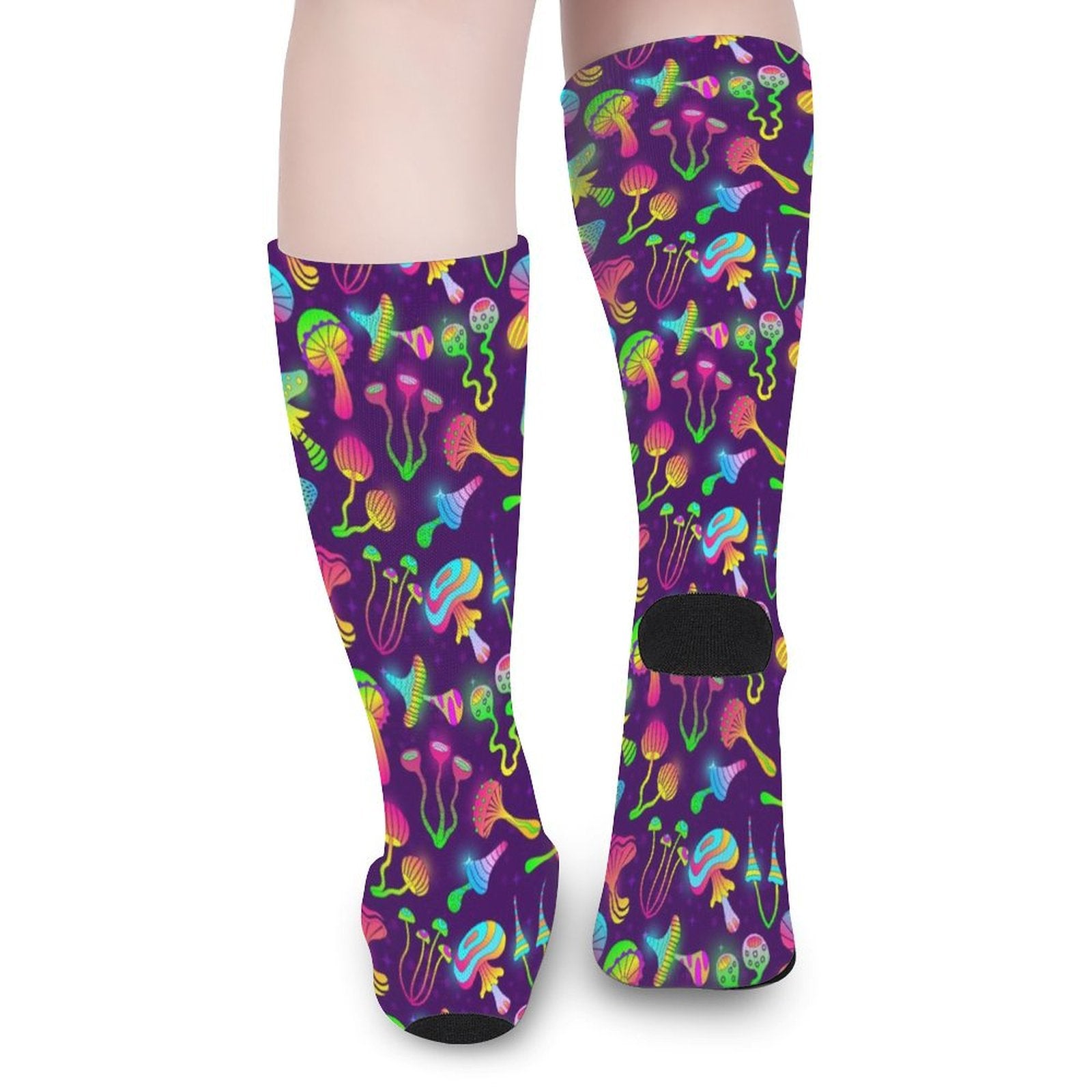 Neon Mushroom Prined socks Gifts for Men Women