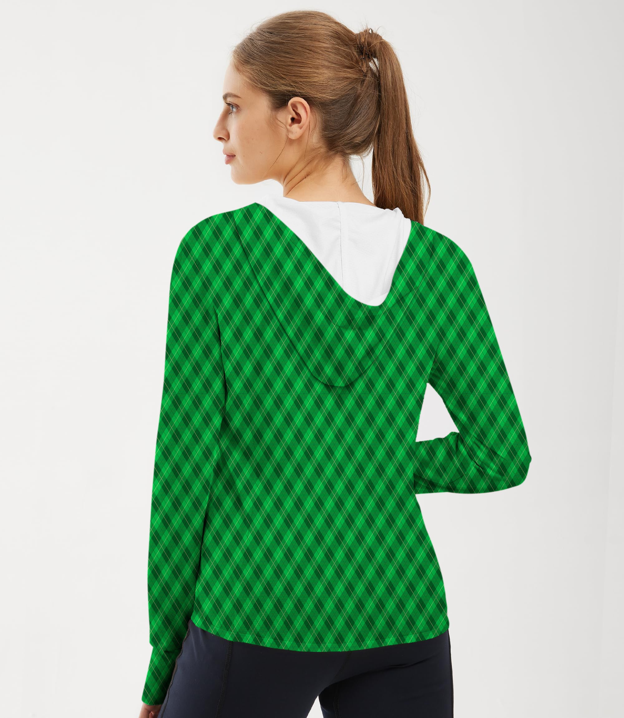 Women's Outdoor St. Patrick's Day Golf Sun Protection Slim Fit zip hoodies