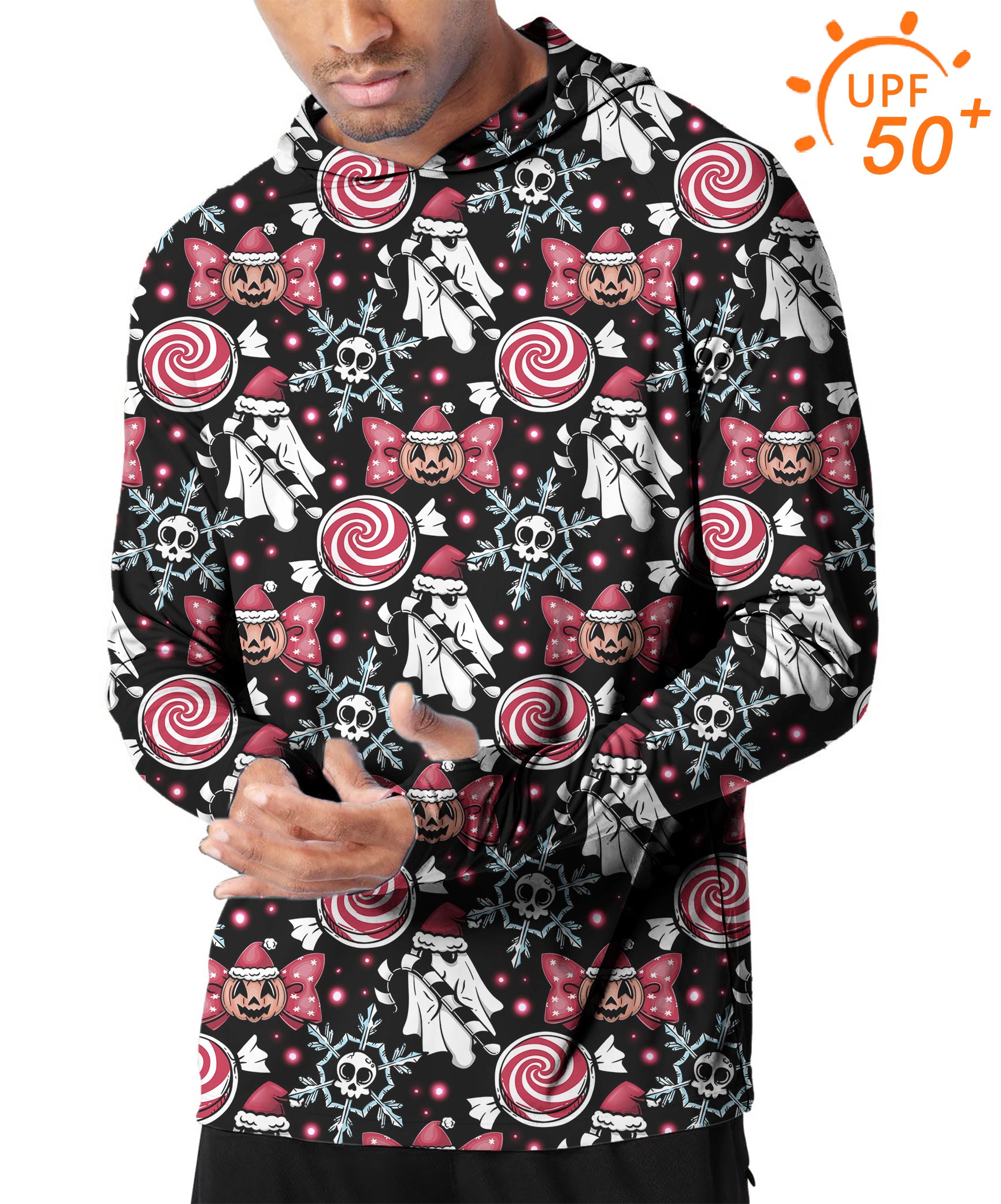 Men's Outdoor Halloween Christmas Golf Sun Protection Slim Fit hoodies