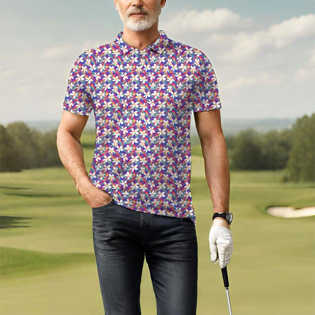 Men's Rainbow Tropics golf polo