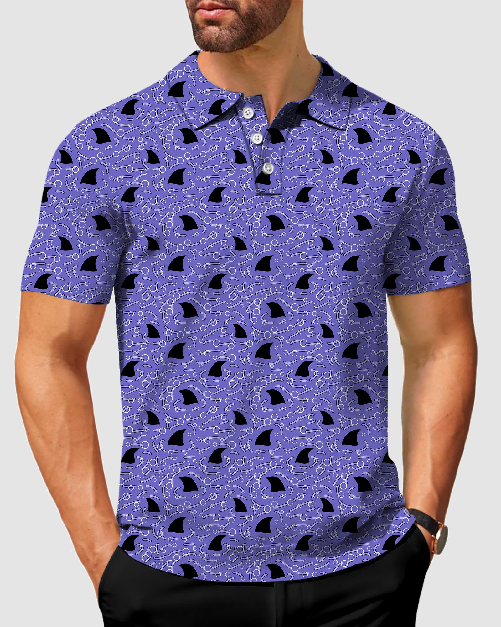 Men's Shark Fin Seamless Polo