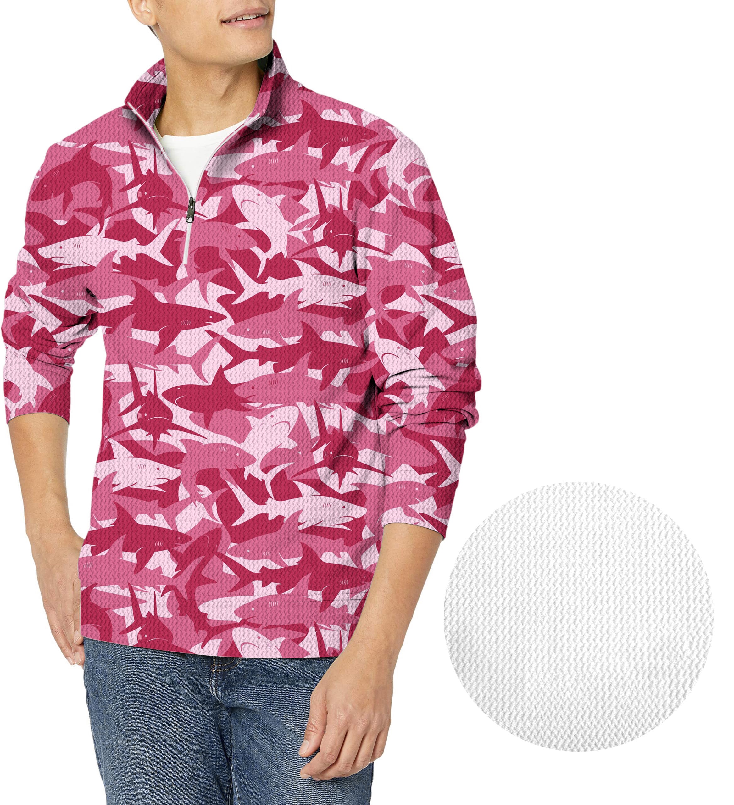 Bait in the Water-Men's Golf Waffle Zipper Pullover