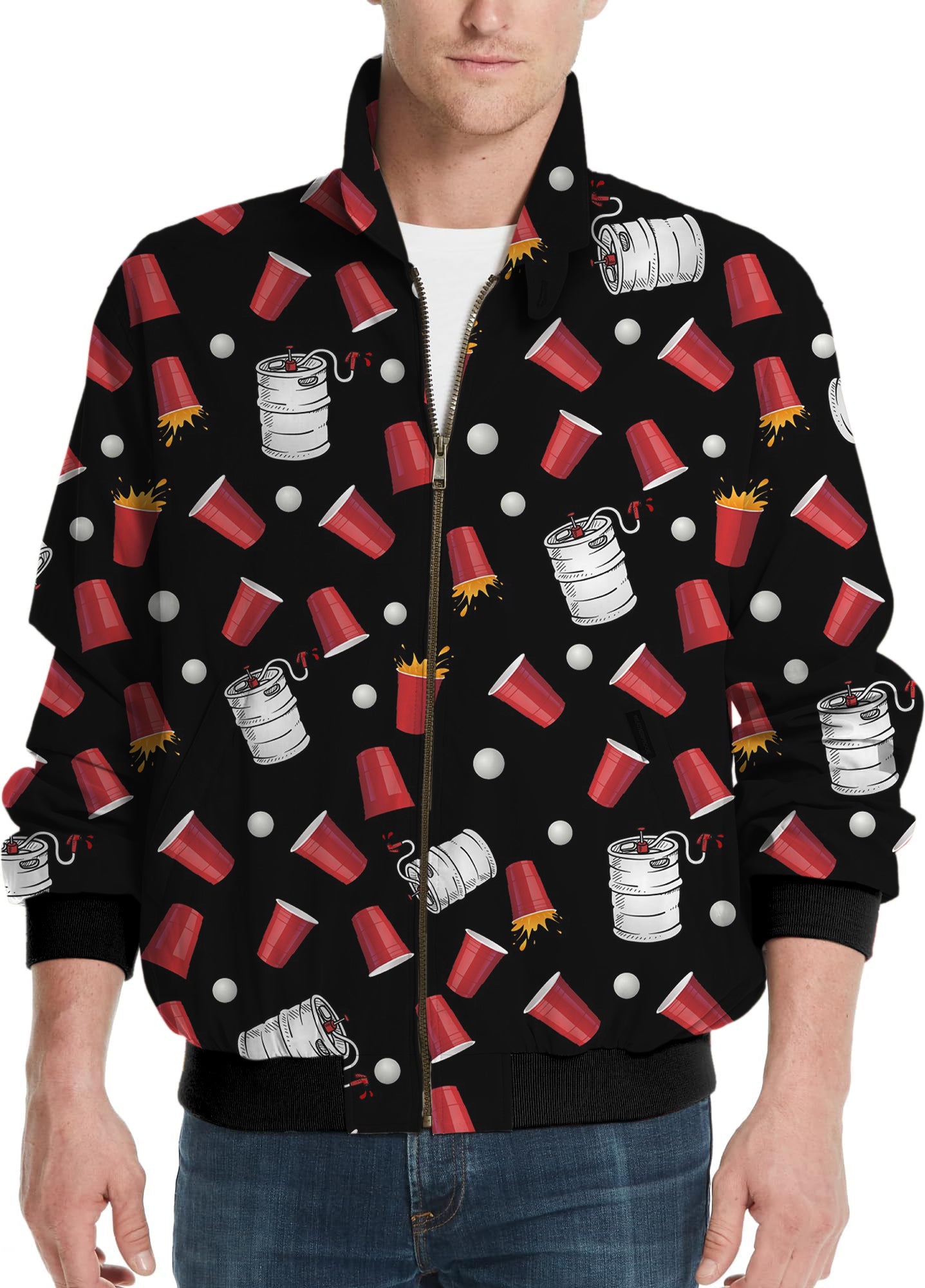 Kegs & Cups-Men's Golf Windbreaker Light Jacket