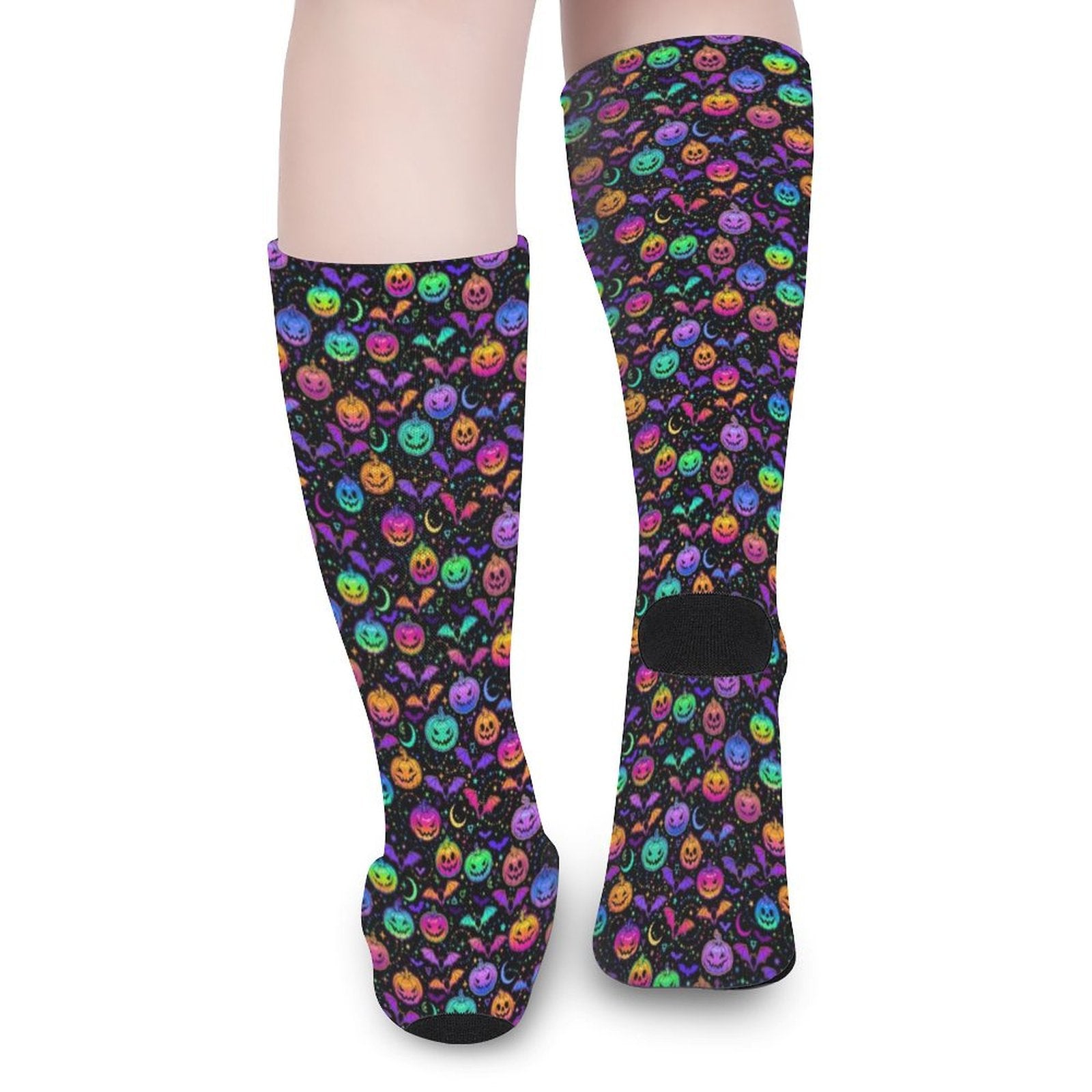 Neon Halloween Pumpkin Prined socks Gifts for Men Women