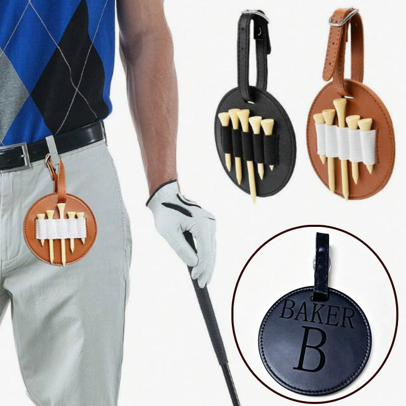 Personalized Engraved Leather Golf Bag Tag