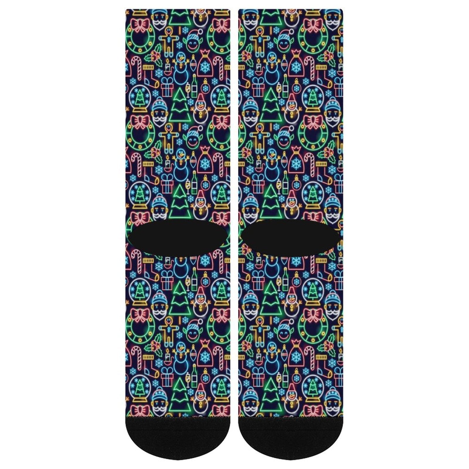 Neon Christmas Prined socks Gifts for Men Women