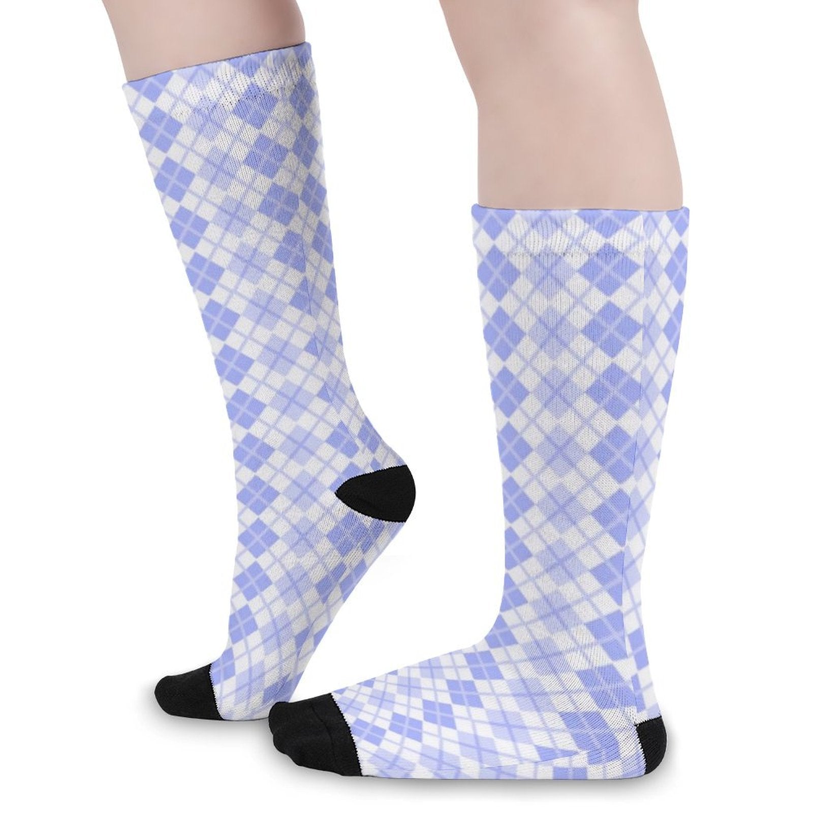 Argyle purple grid Prined socks Gifts for Men Women