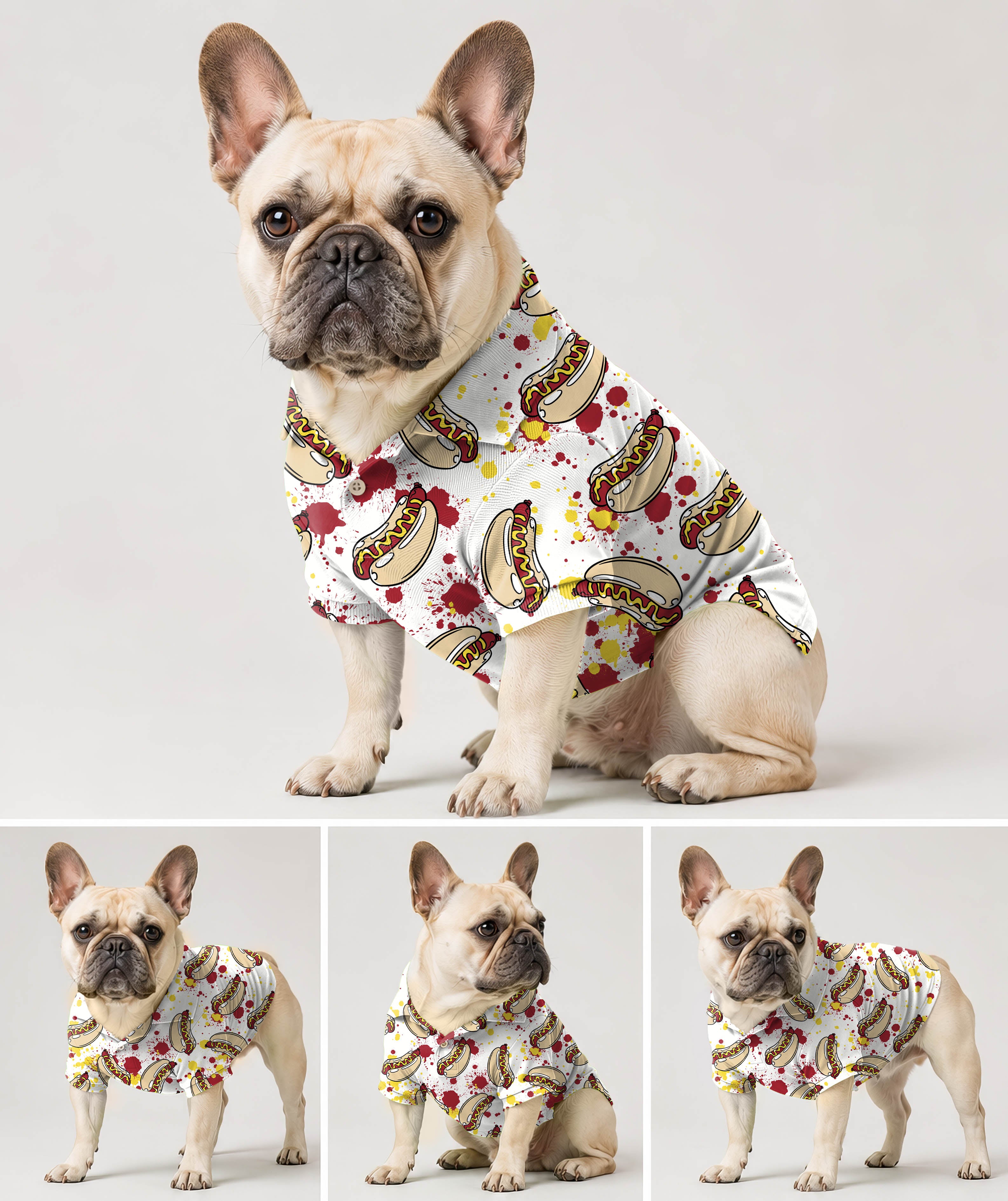 Dog's hot dog golf polo