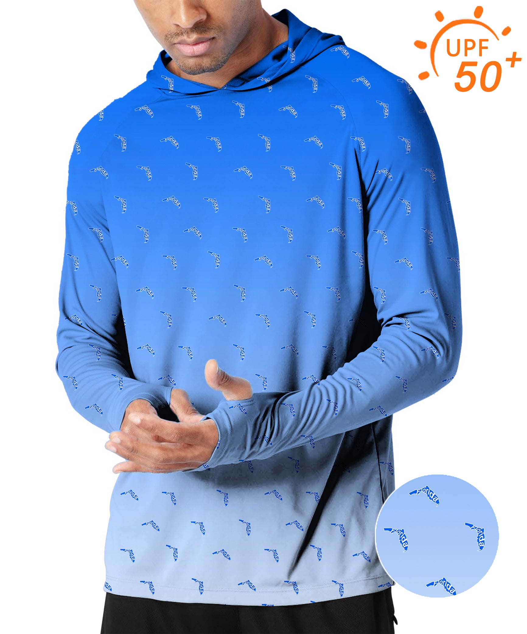 Men's Outdoor Blue Florida Golf Sun Protection Loose Fit hoodies
