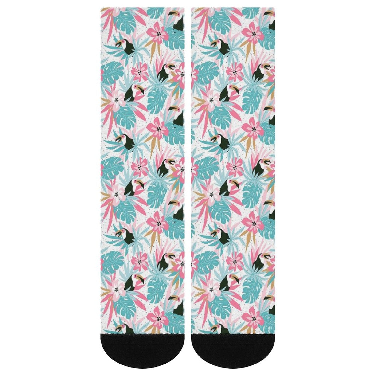 Floral Toucan Prined socks Gifts for Men Women