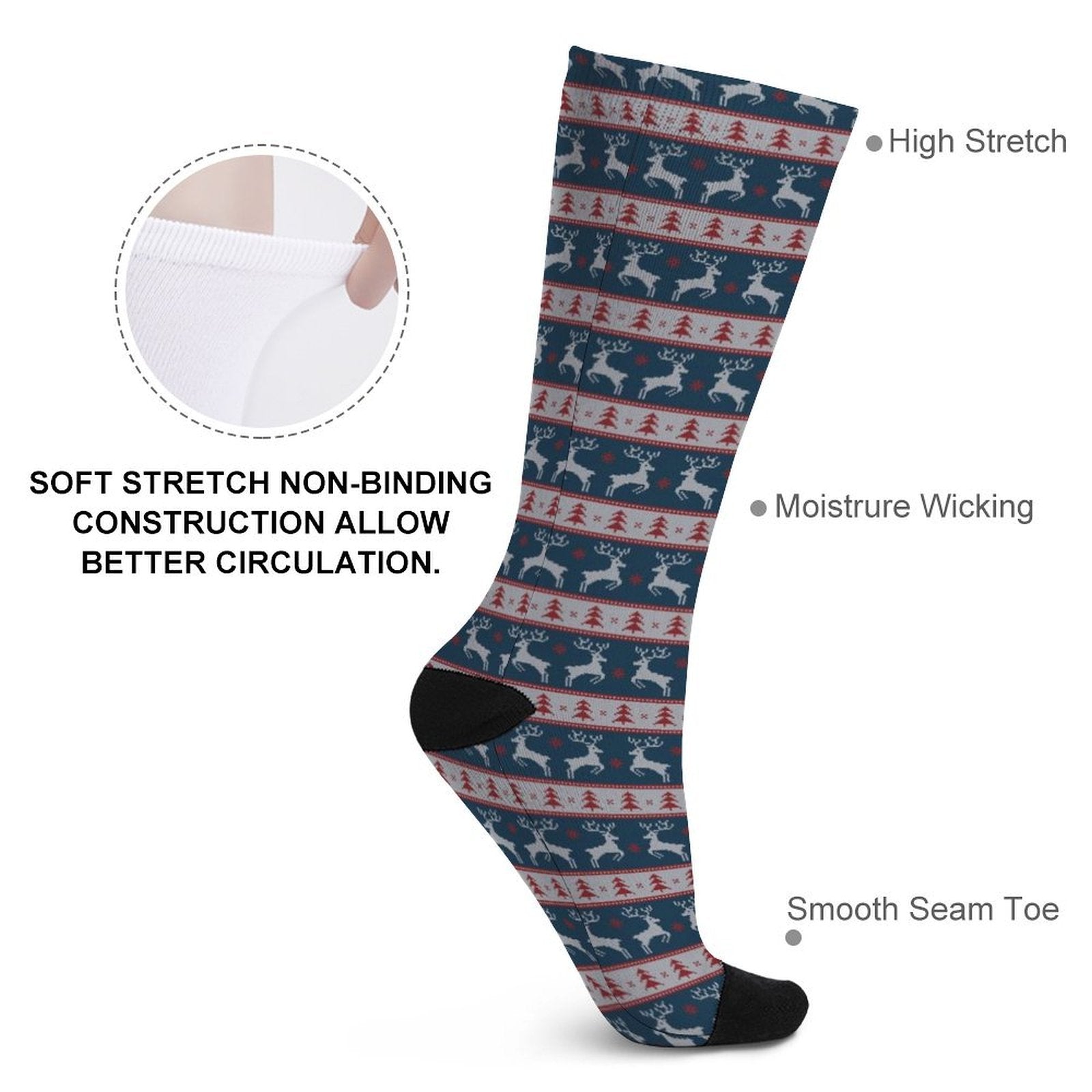Christmas Sweater Prined socks Gifts for Men Women