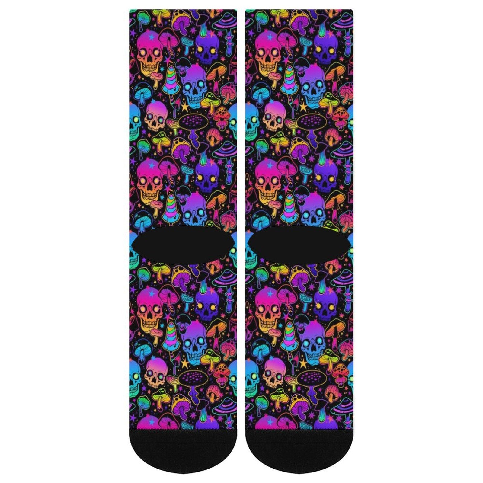 neon skull Prined socks Gifts for Men Women