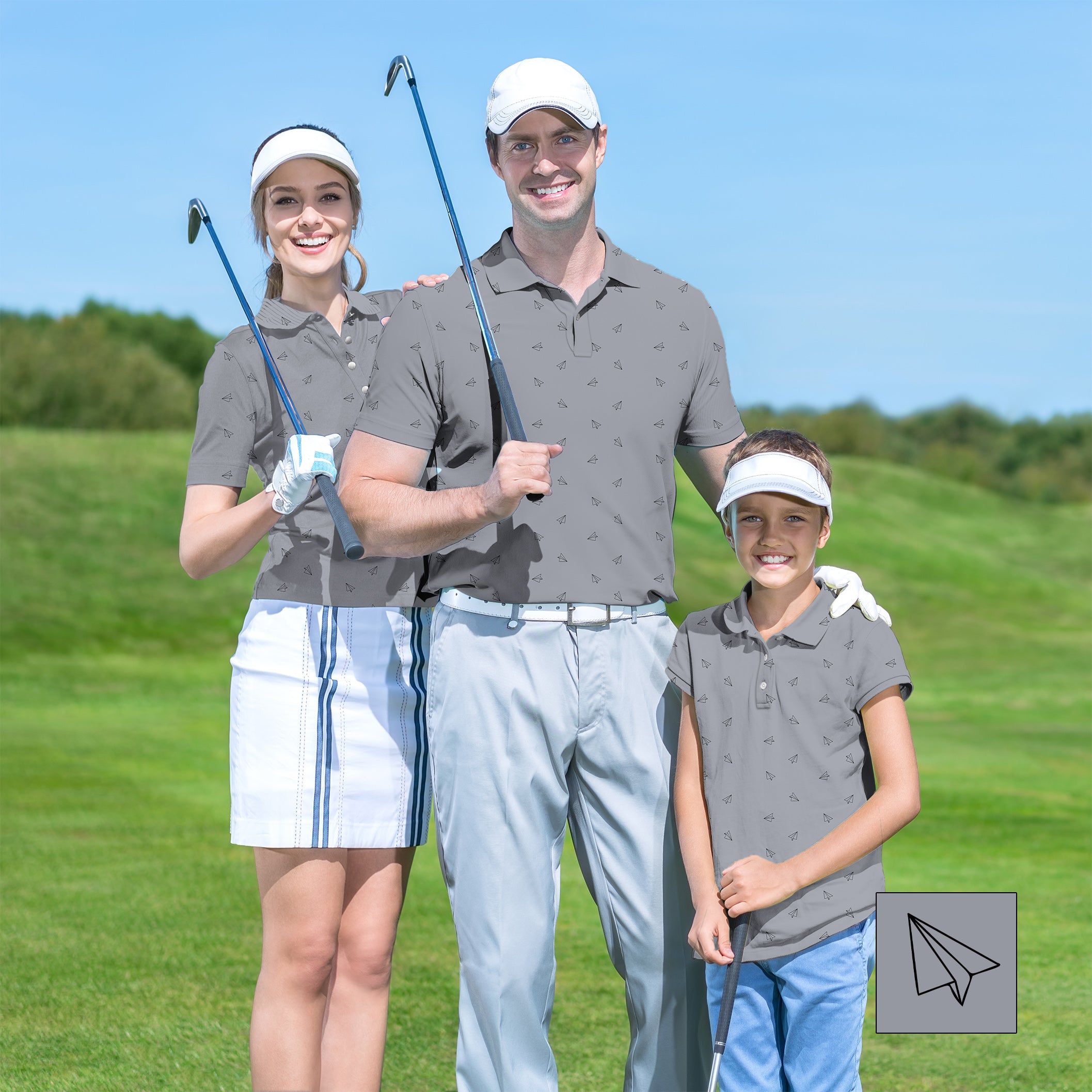 Family Paper airplanes Custom The Background Color set Golf Championship Trophy tournament