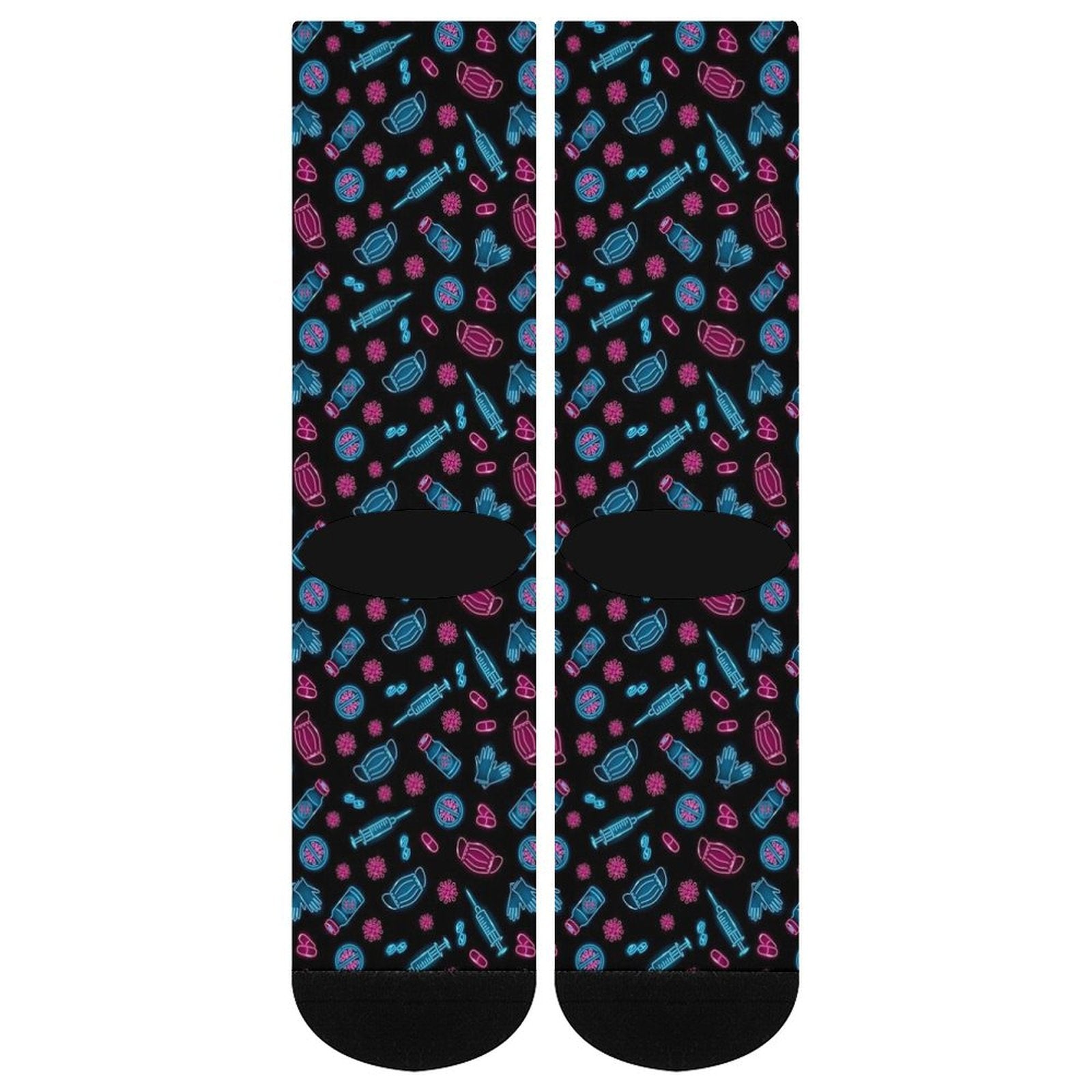 Neon Nurse Prined socks Gifts for Men Women