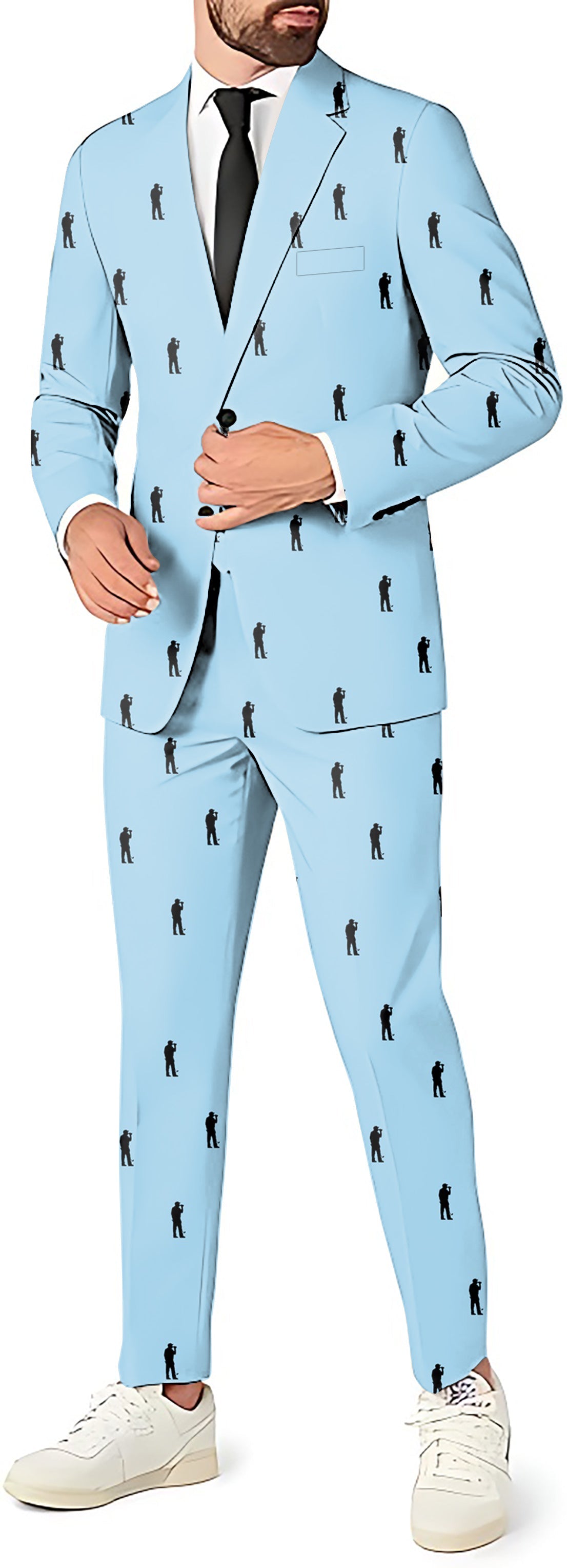 Beers on the course ocean color Men's Party Costumes-Theme Party 3pcs Suit  set-Blazer Pants & Vest