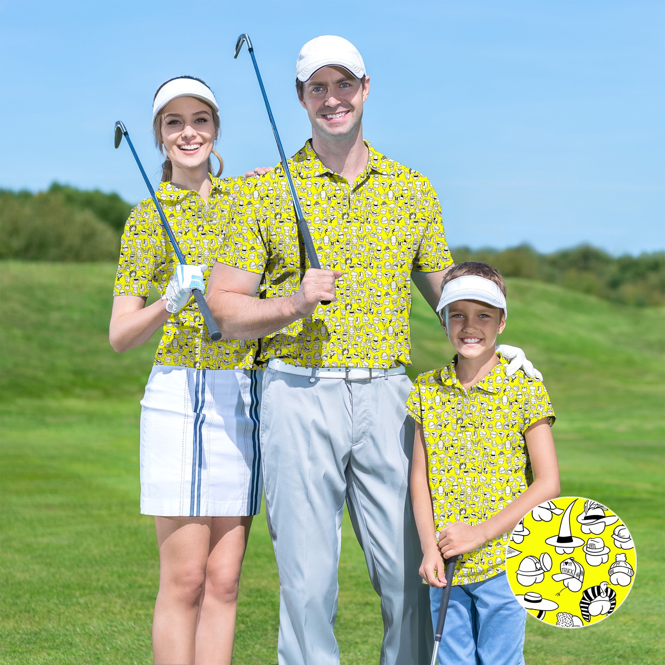 Family Yellow Versatile Hips Designer style set Golf Championship Trophy tournament