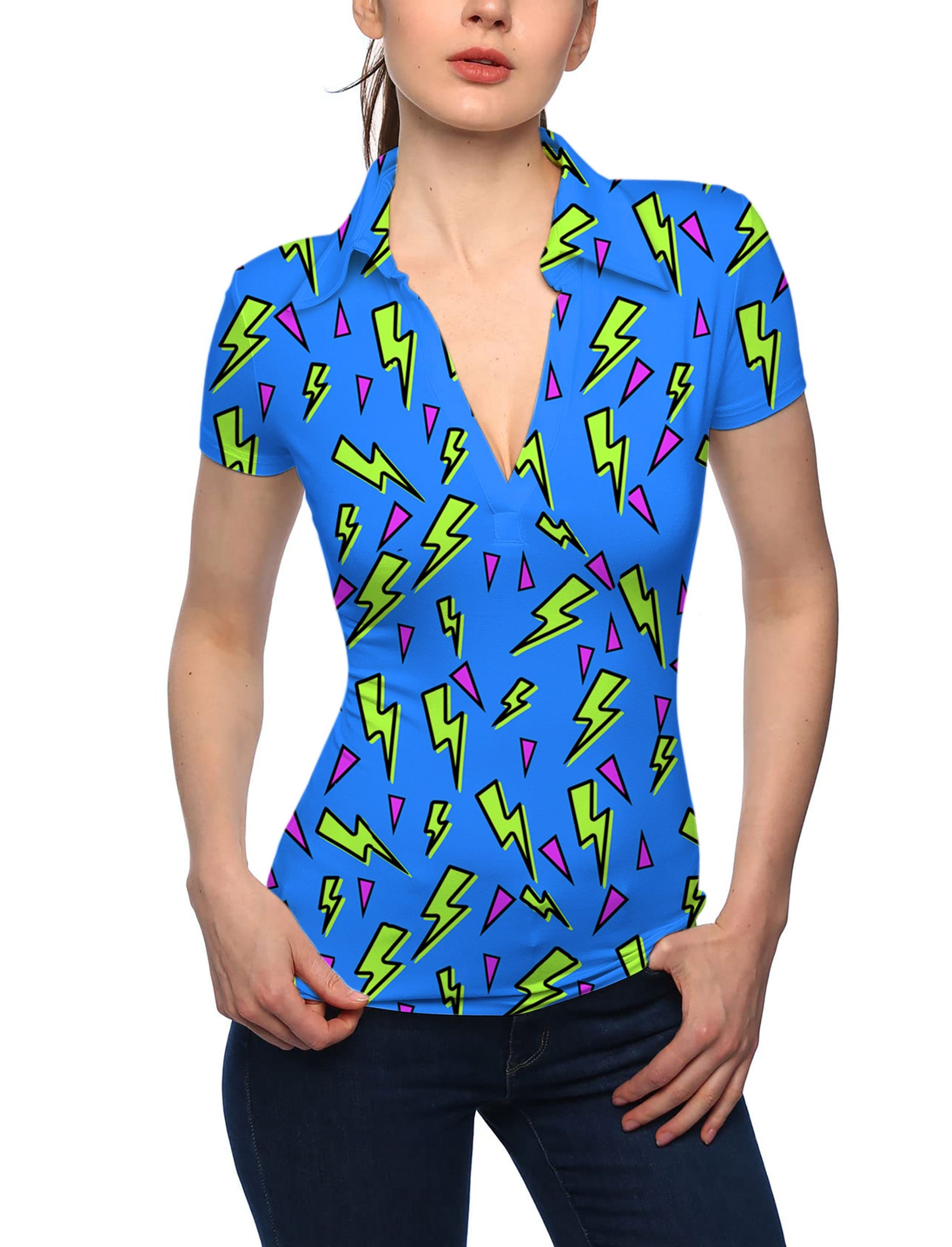 Women's Flash V Neck Golf Polo