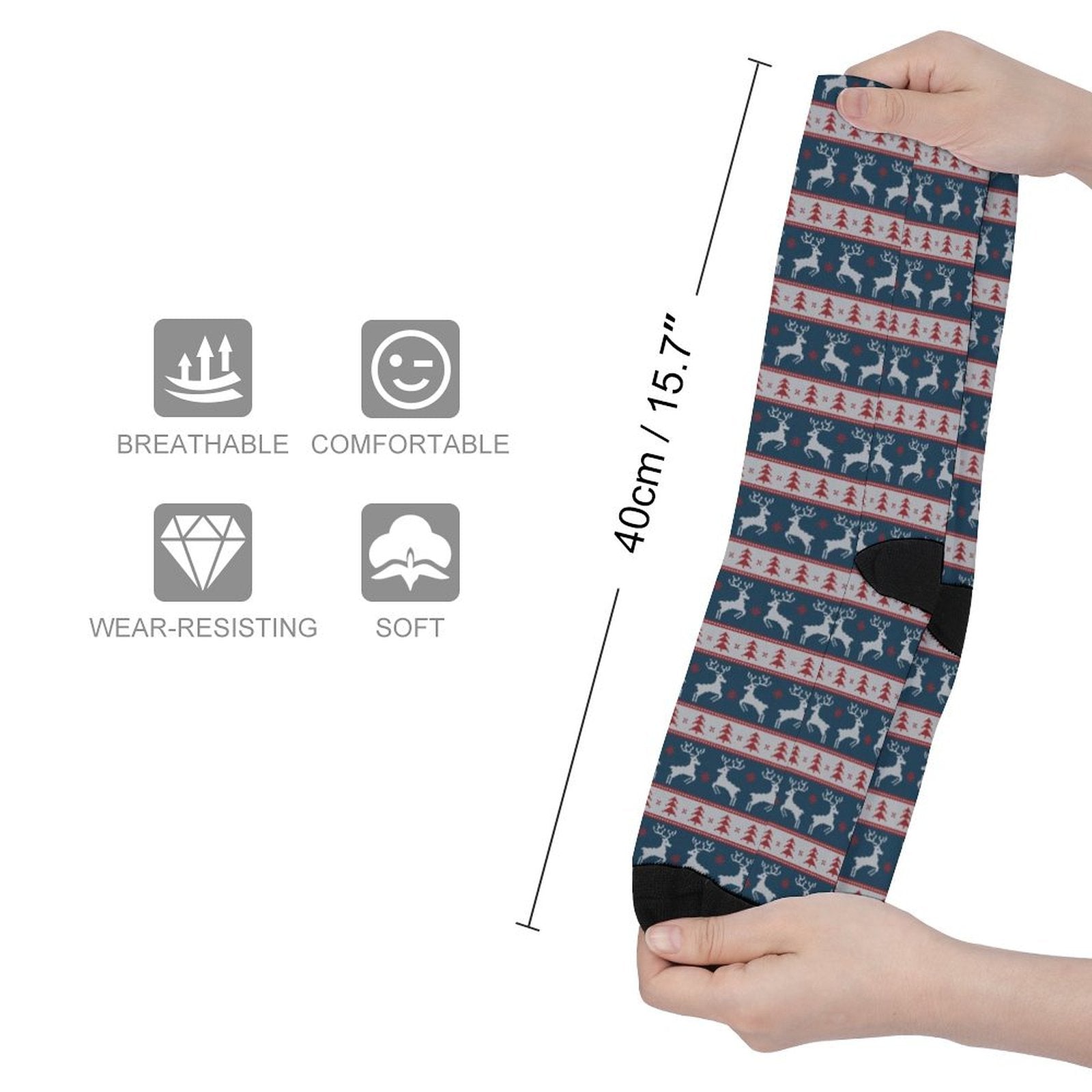 Christmas Sweater Prined socks Gifts for Men Women
