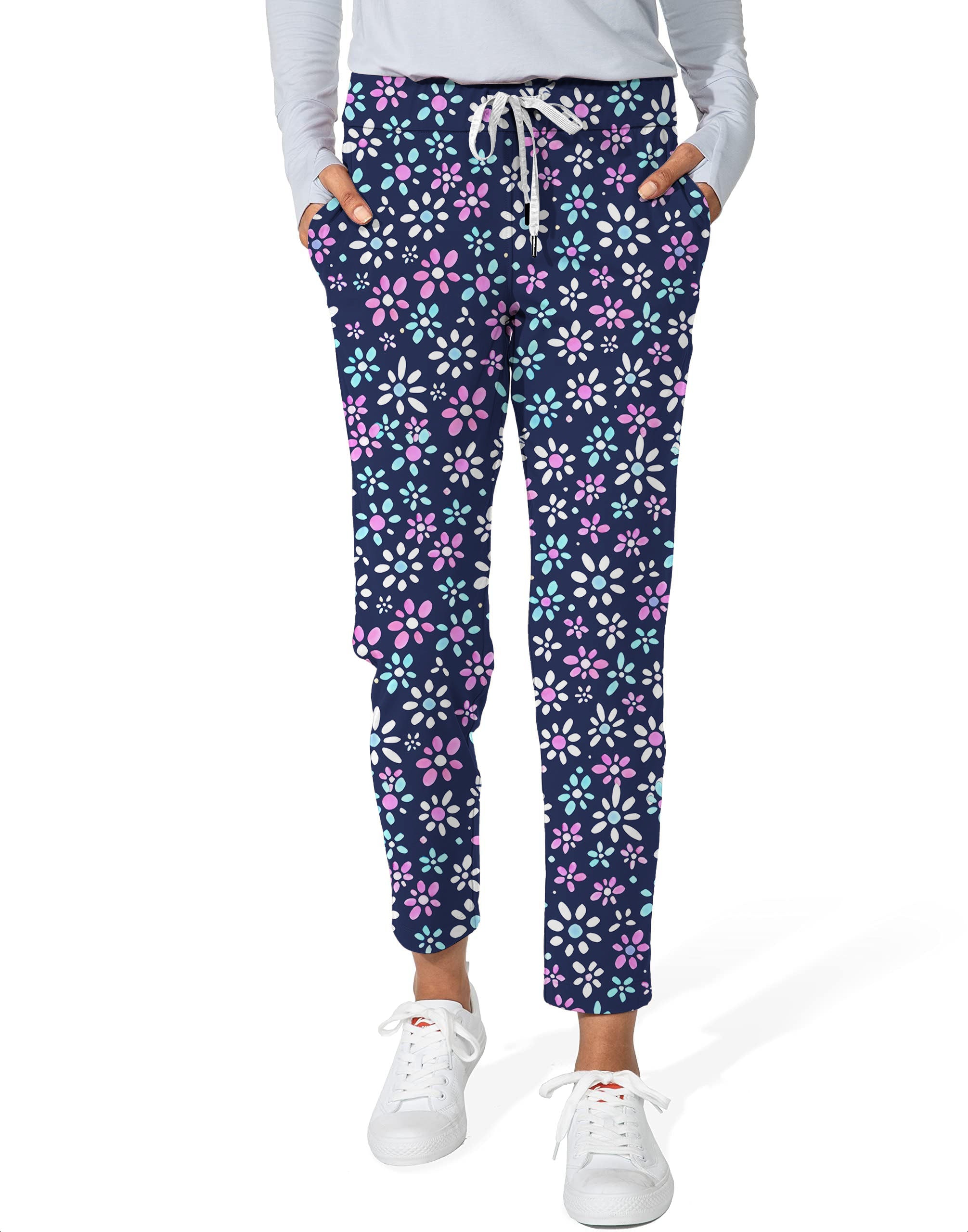 Daisy Daze-Women's 7/8 Stretch Ankle Golf Pants