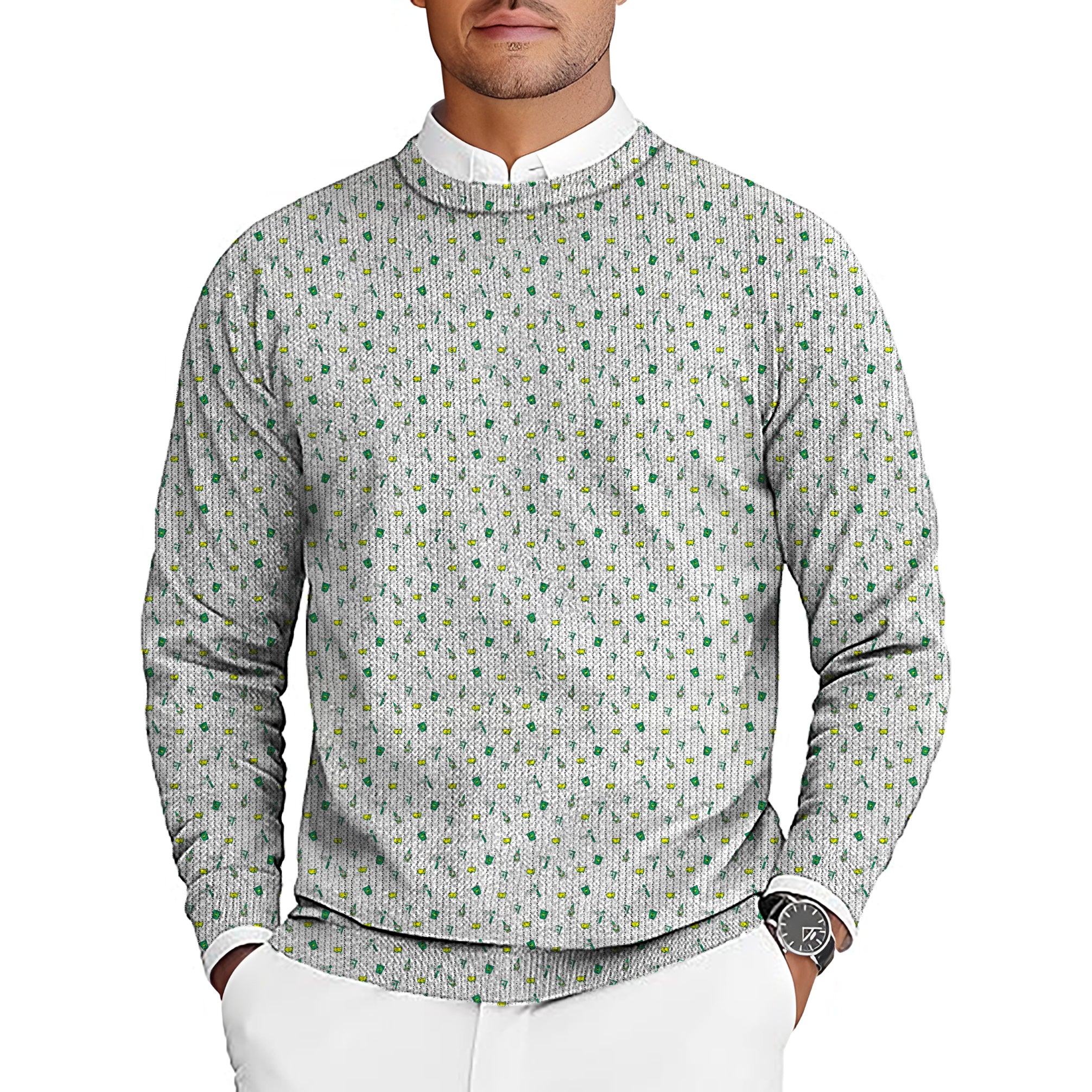 Master Lightweight Summer Men's Golf Crewneck Pullover Sweaters Ugly Sweater