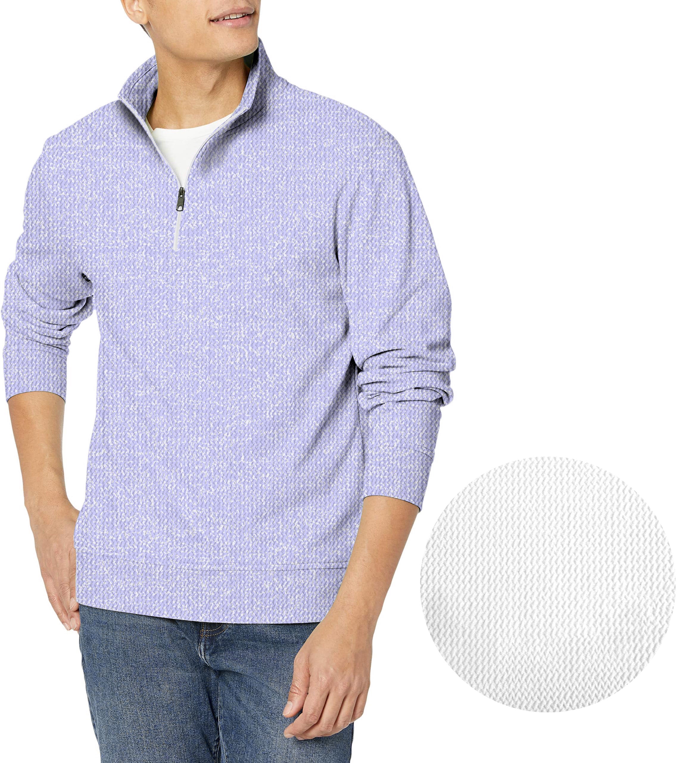 Lavender Links-Men's Golf Waffle Zipper Pullover