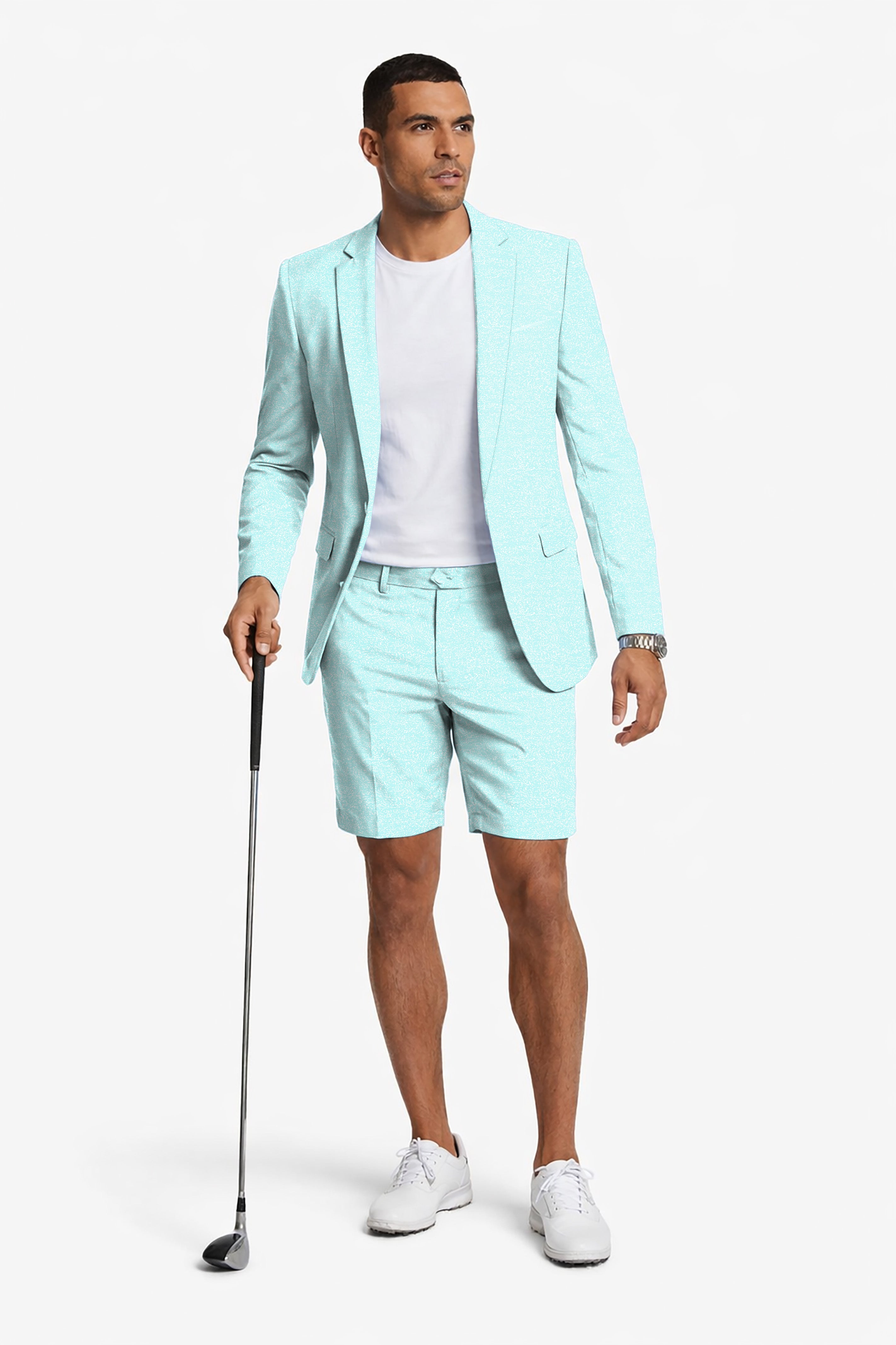 Aqua Breeze Men's Party Costumes-Theme Party 2pcs Suit set-Blazer Shorts