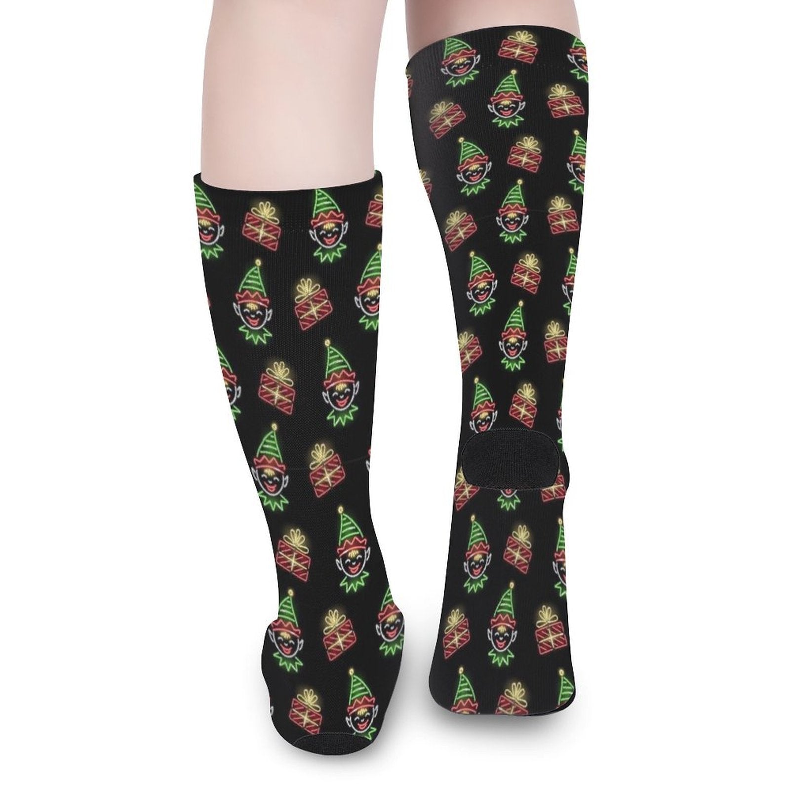 Christmas Neon Elves Prined socks Gifts for Men Women