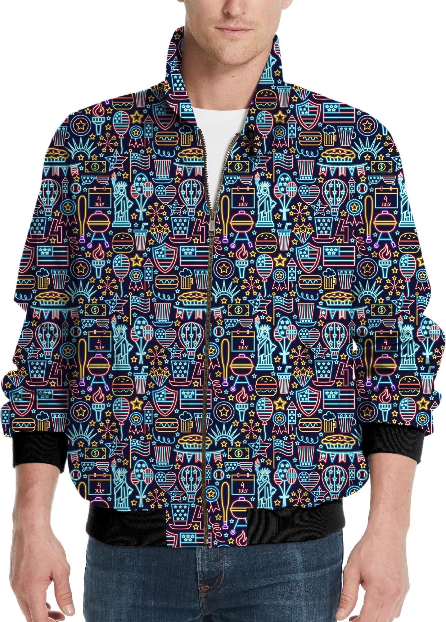 Neon American-Men's Golf Windbreaker Light Jacket
