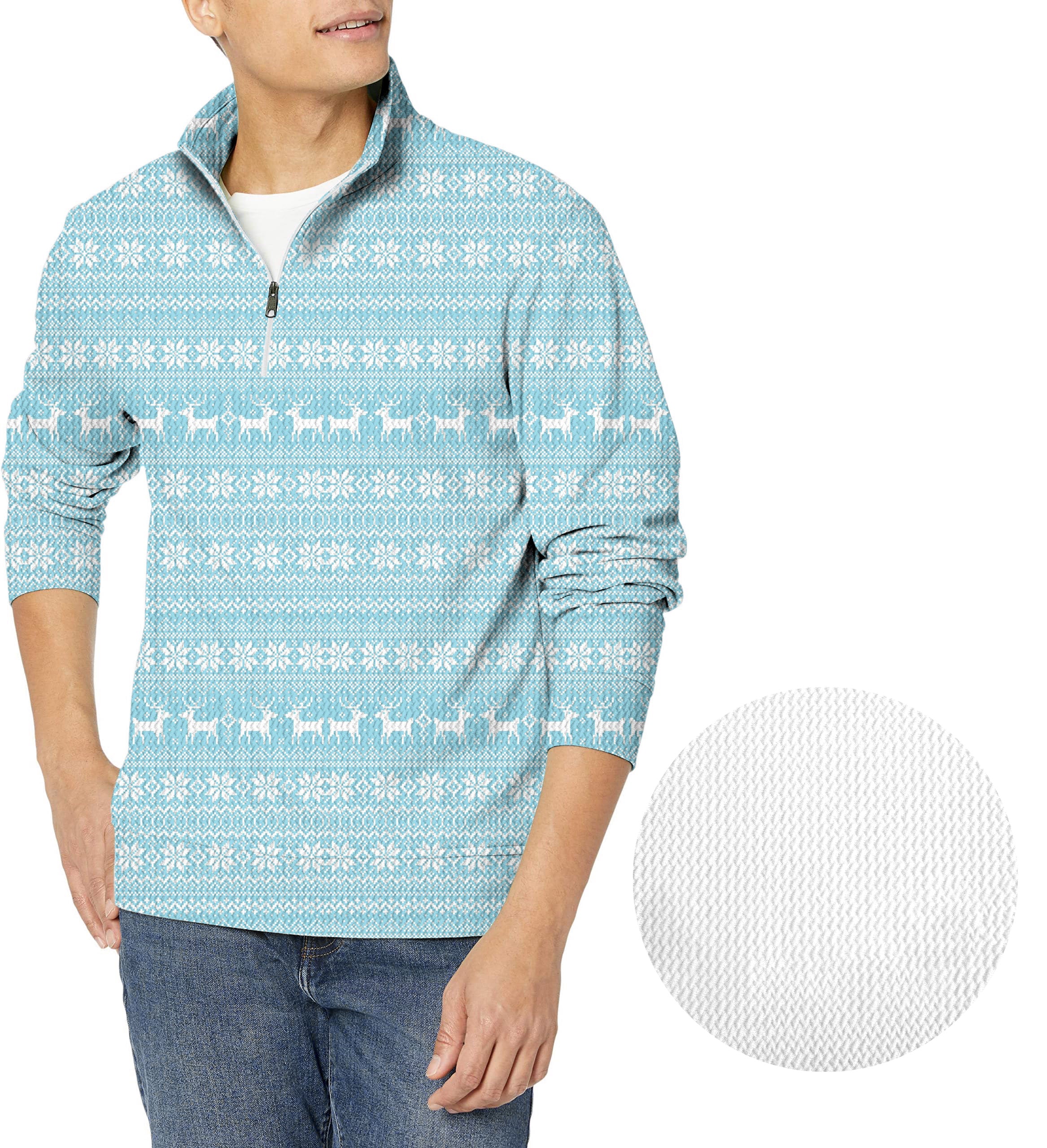 Frozen Wonderland-Men's Golf Waffle Zipper Pullover