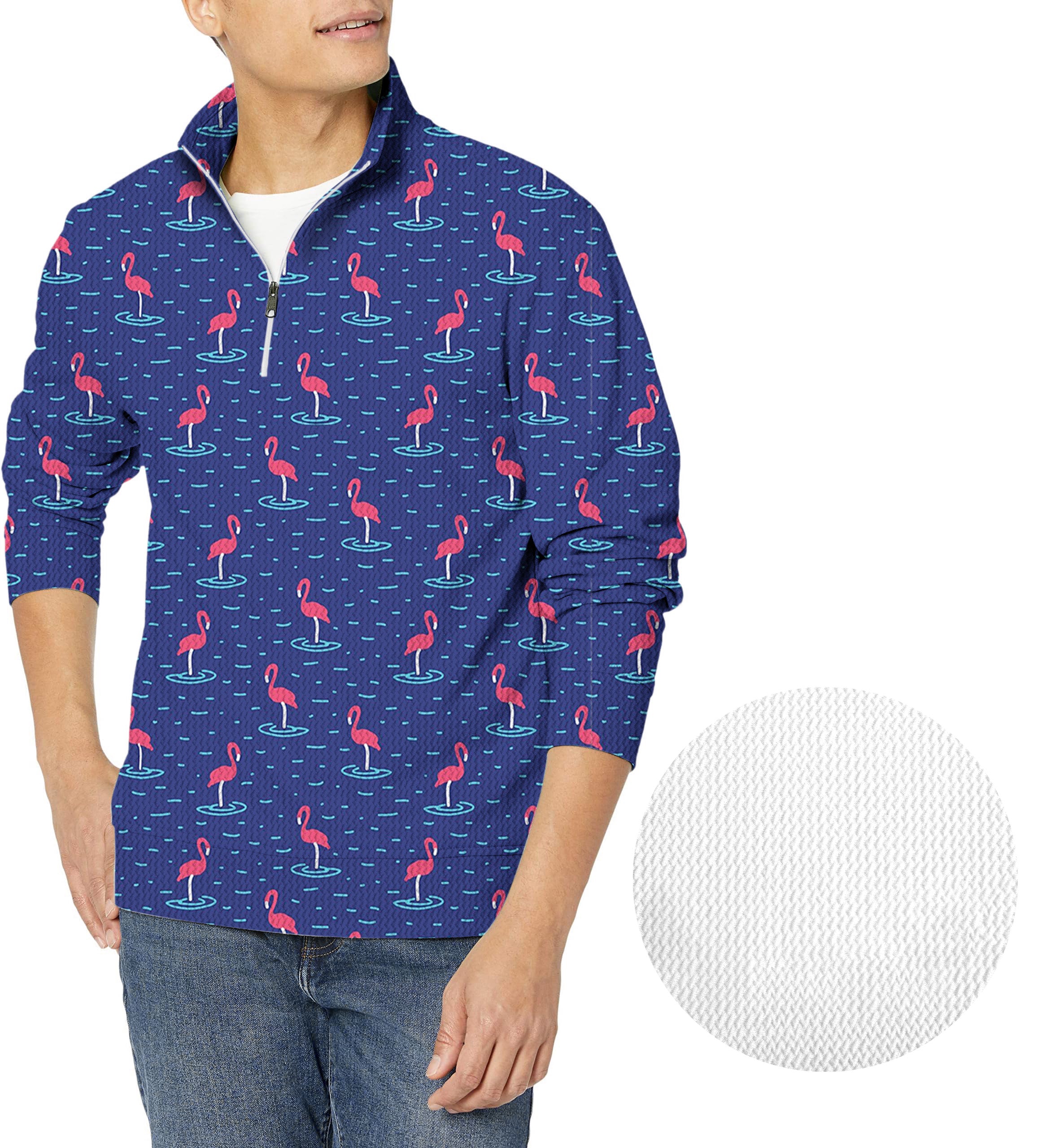 Mingo Lake-Men's Golf Waffle Zipper Pullover