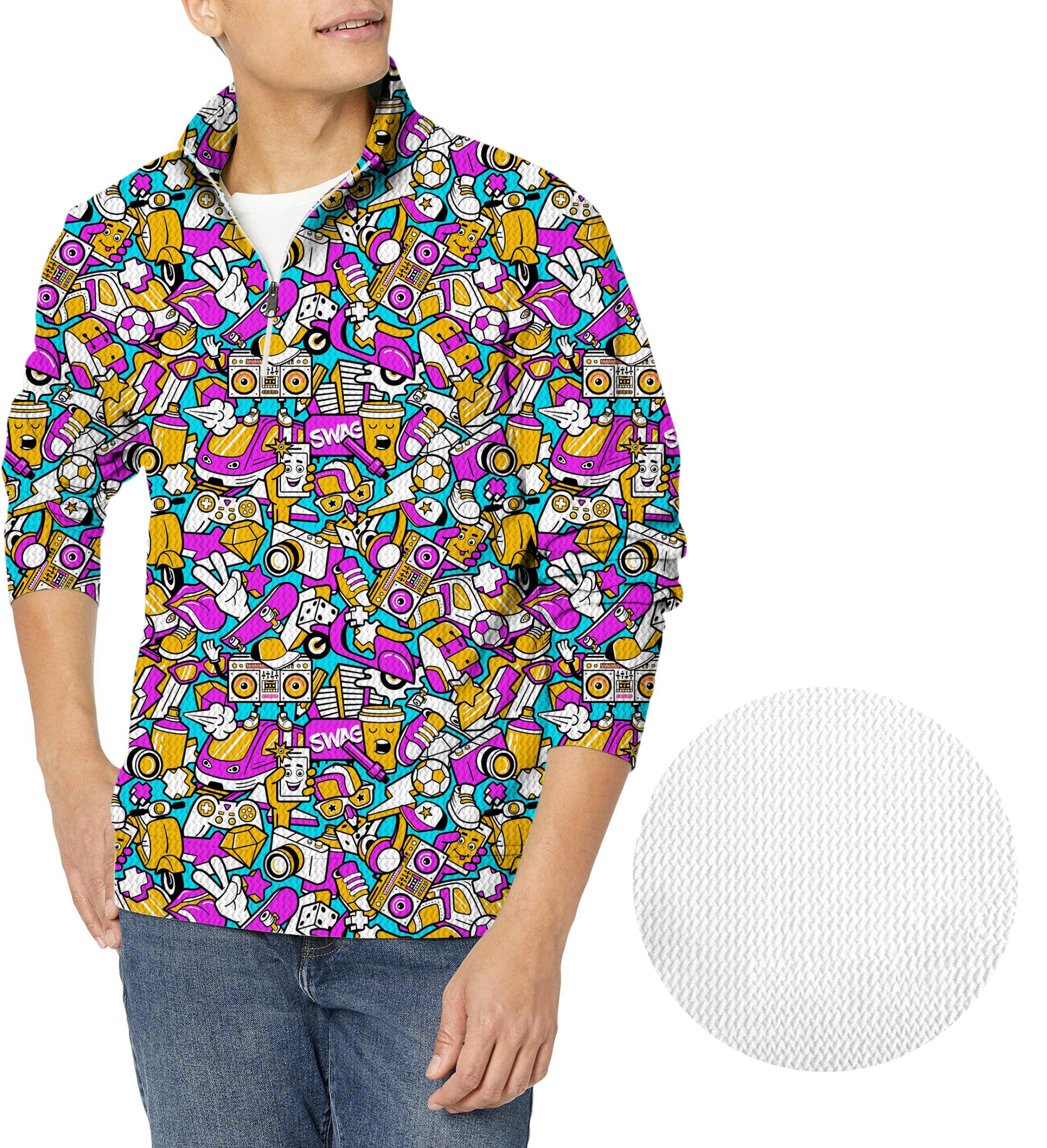 Tops The Boys Trip-Men's Golf Waffle Zipper Pullover