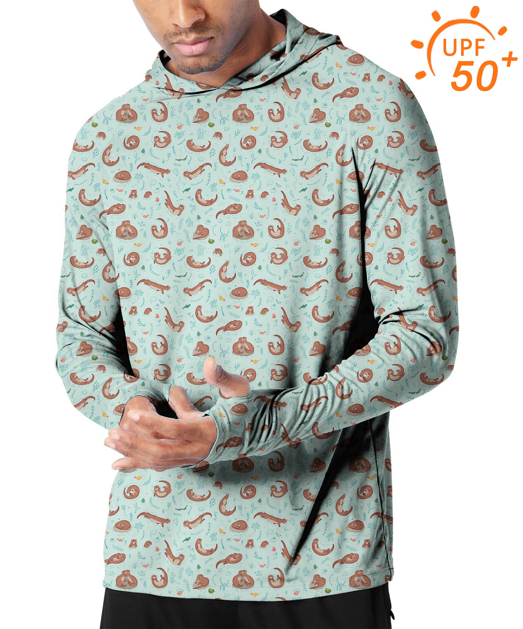 Men's Outdoor Otter Golf Sun Protection Slim Fit hoodies